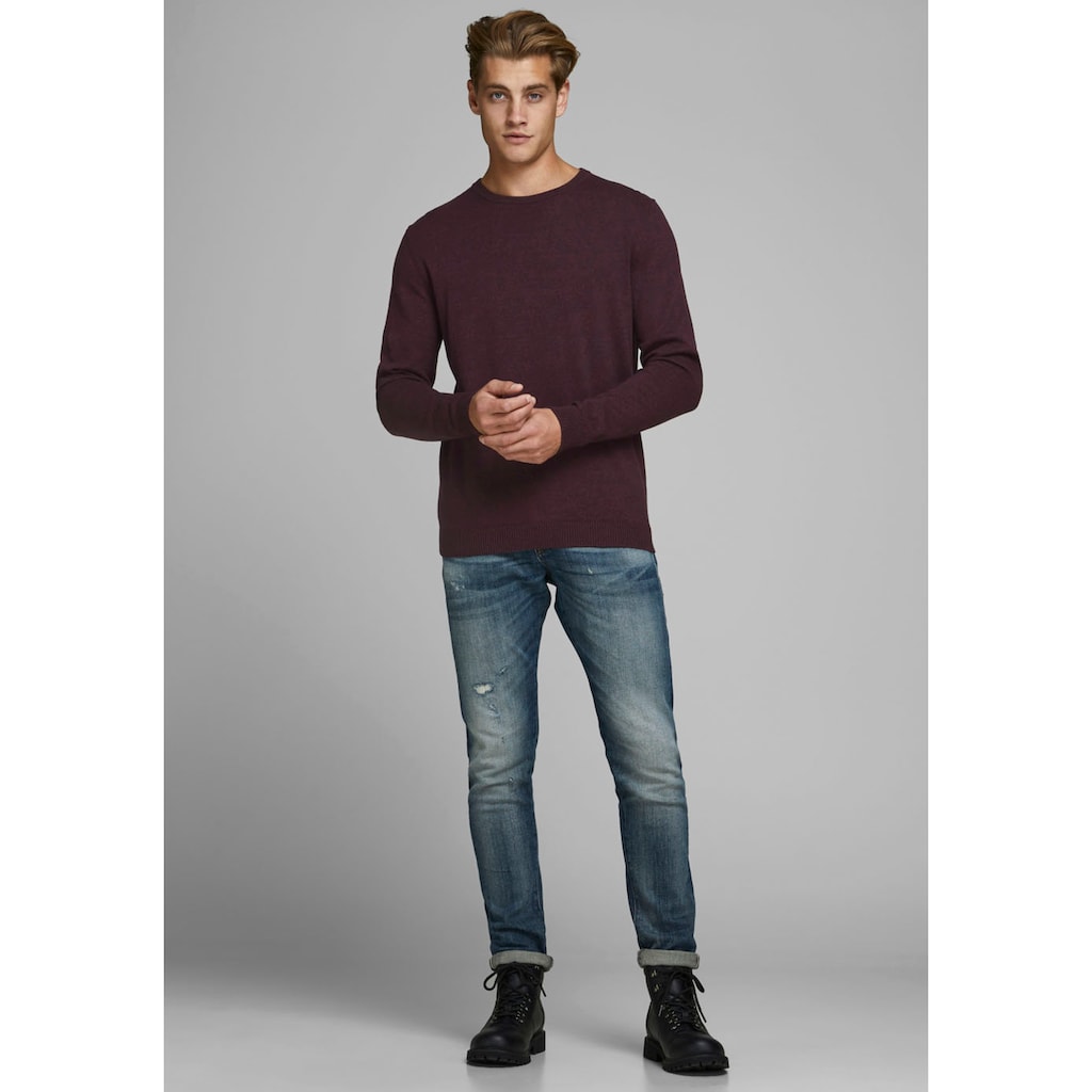 Jack & Jones Rundhalspullover »BASIC KNIT CREW NECK«