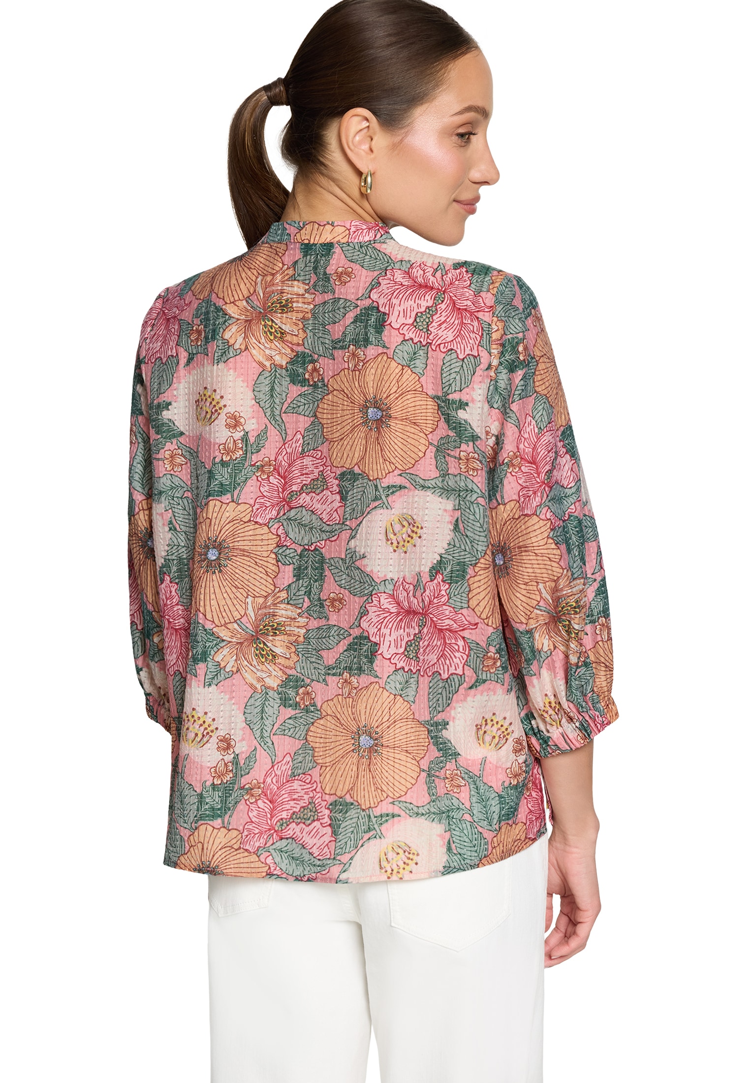 Zero Klassische Bluse »Tunika-Bluse mit Blumenprint«