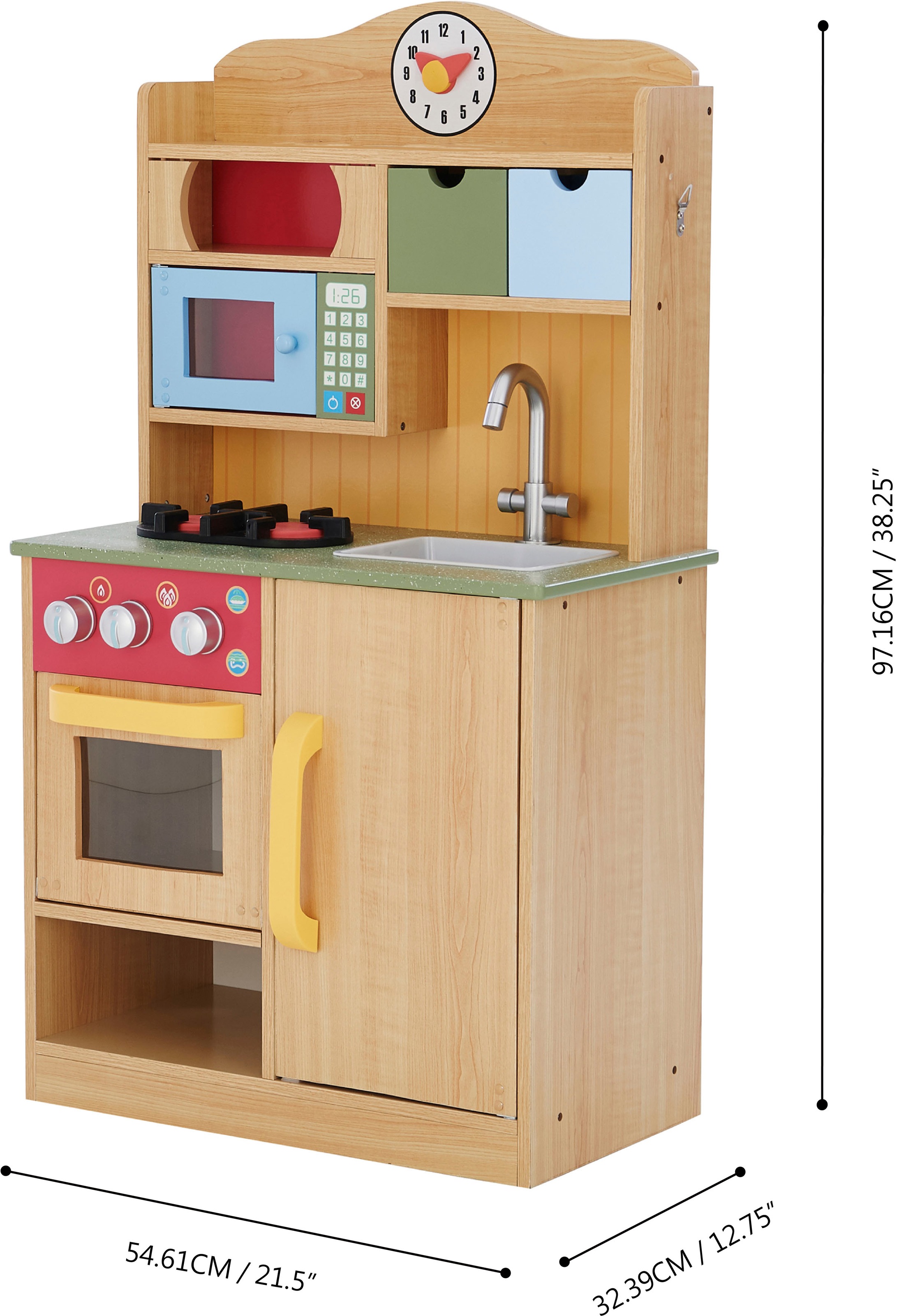 TEAMSON™ KIDS    Spielküche »Little Chef Florence Classic«, mit drehbaren Bedienknöpfen mit Klickgeräusch