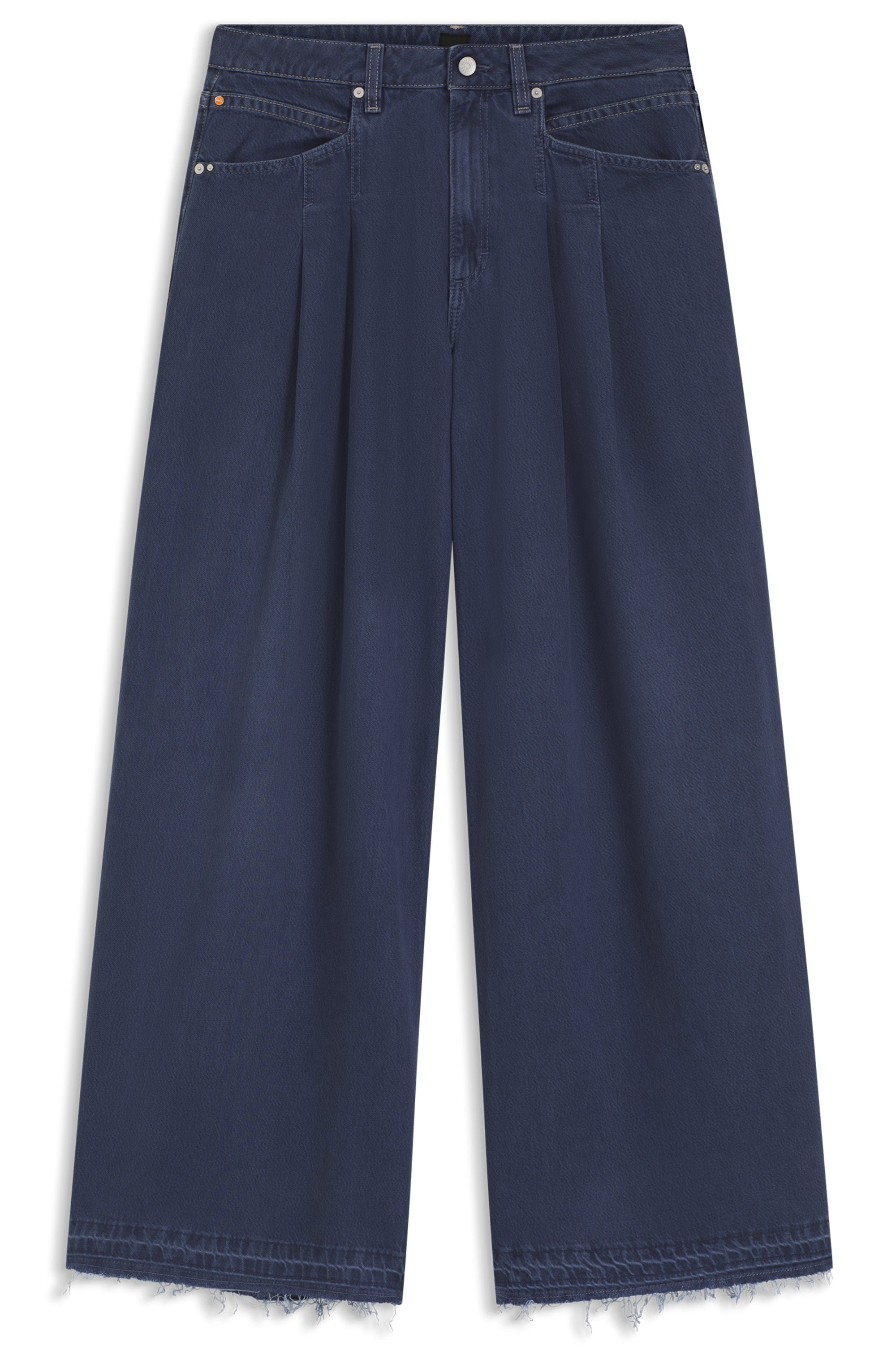 BOSS ORANGE Weite Jeans »SLOUCHY 2PL MR Premium Damenmode« mit voluminösen Bundfalten