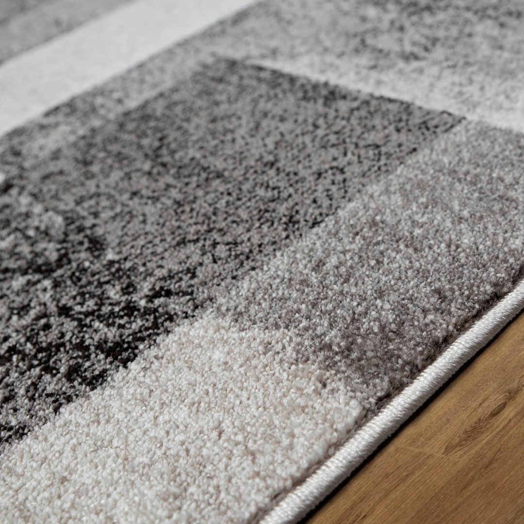 my home Teppich »Corine«, rechteckig, 9 mm Höhe, mit besonders weichem Flor, Kurzflor, modernes Karo-Design