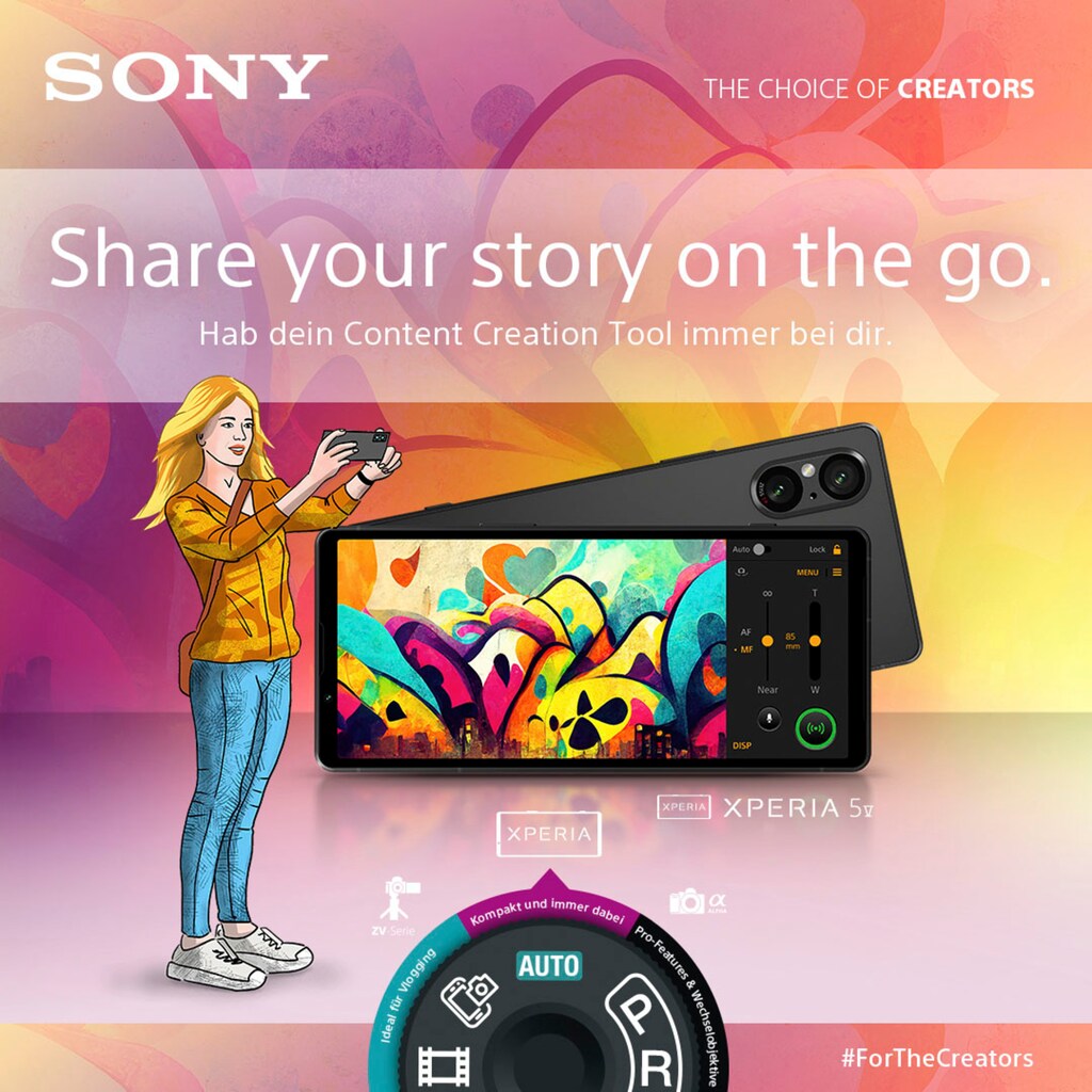 Sony Smartphone »XPERIA 5V«, schwarz, 15,49 cm/6,1 Zoll, 128 GB Speicherplatz, 12 MP Kamera