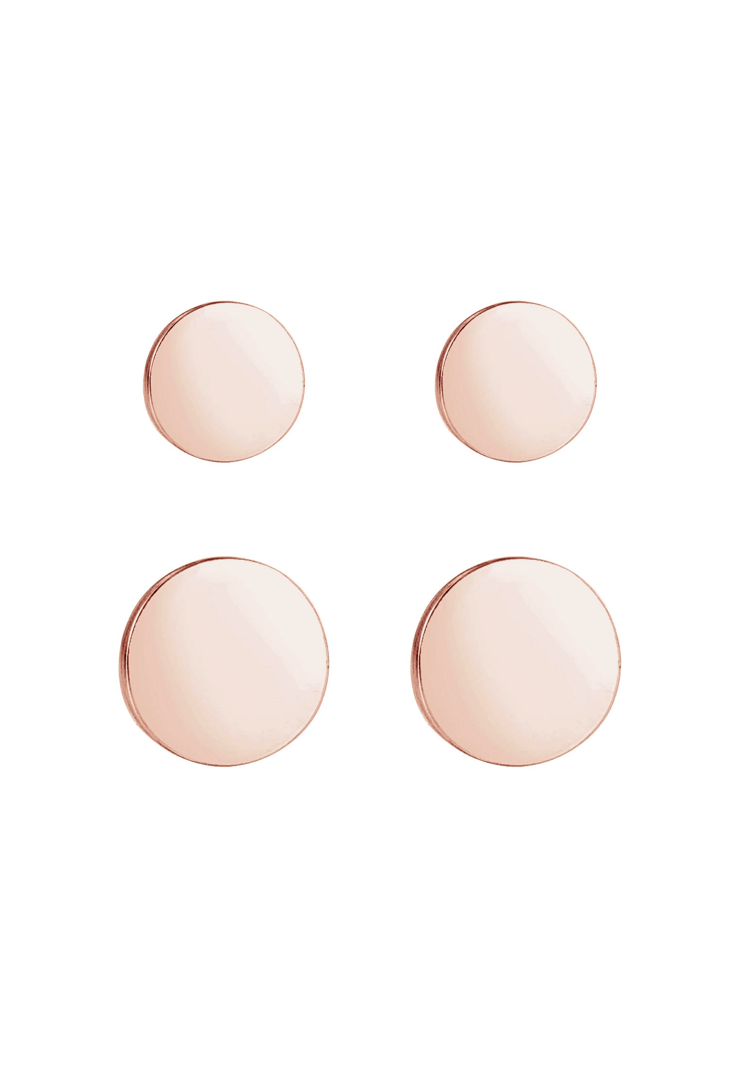 Elli Ohrstecker-Set »Ohrringe Disc Plättchen Kreis Basic 2er Set 925 Silber«