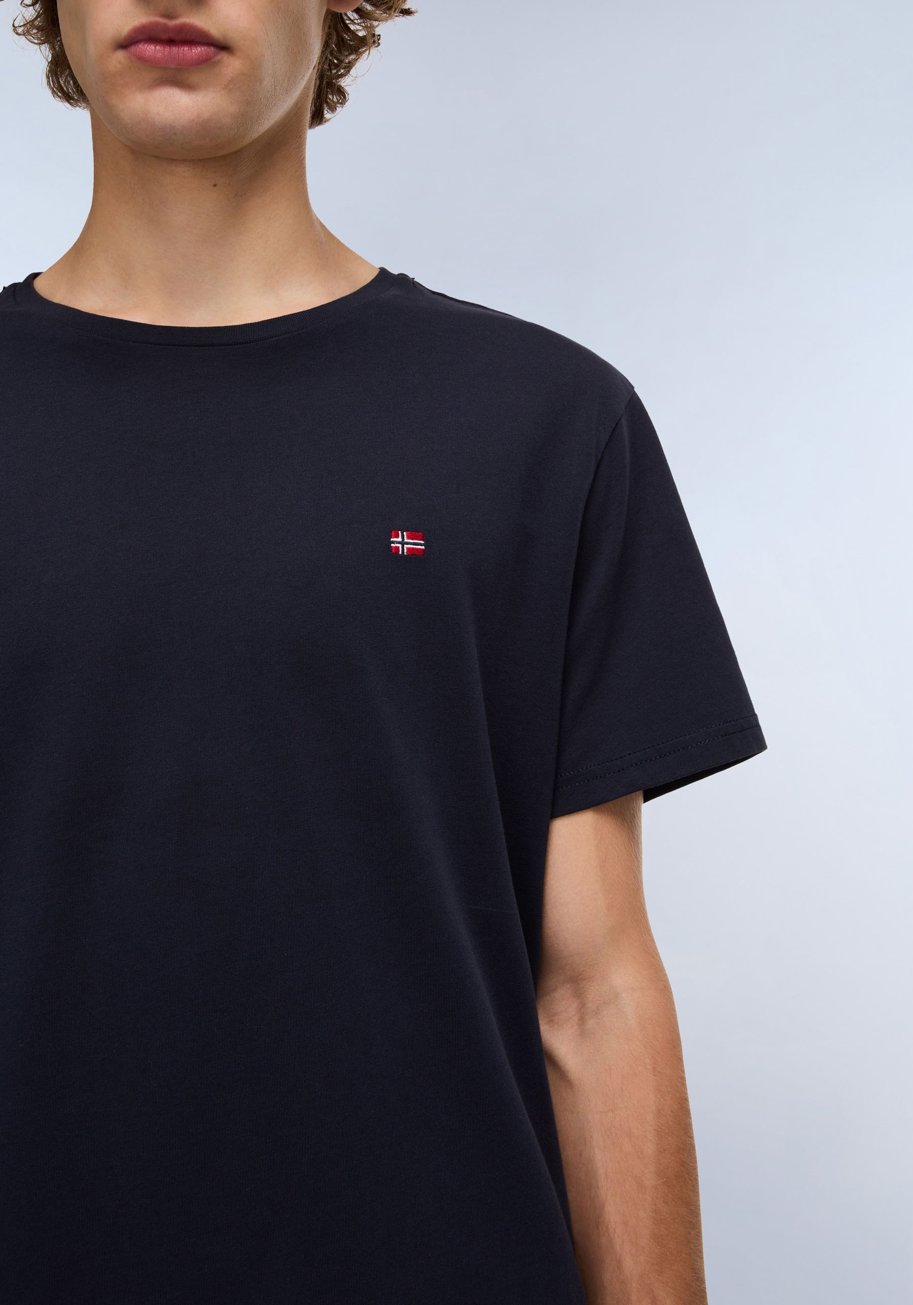 Napapijri T-Shirt »SALIS SS SUM SHARK SKIN HCB« Kurzarm, für sportliche und sommerliche Anlässe, Rundhalsausschnitt