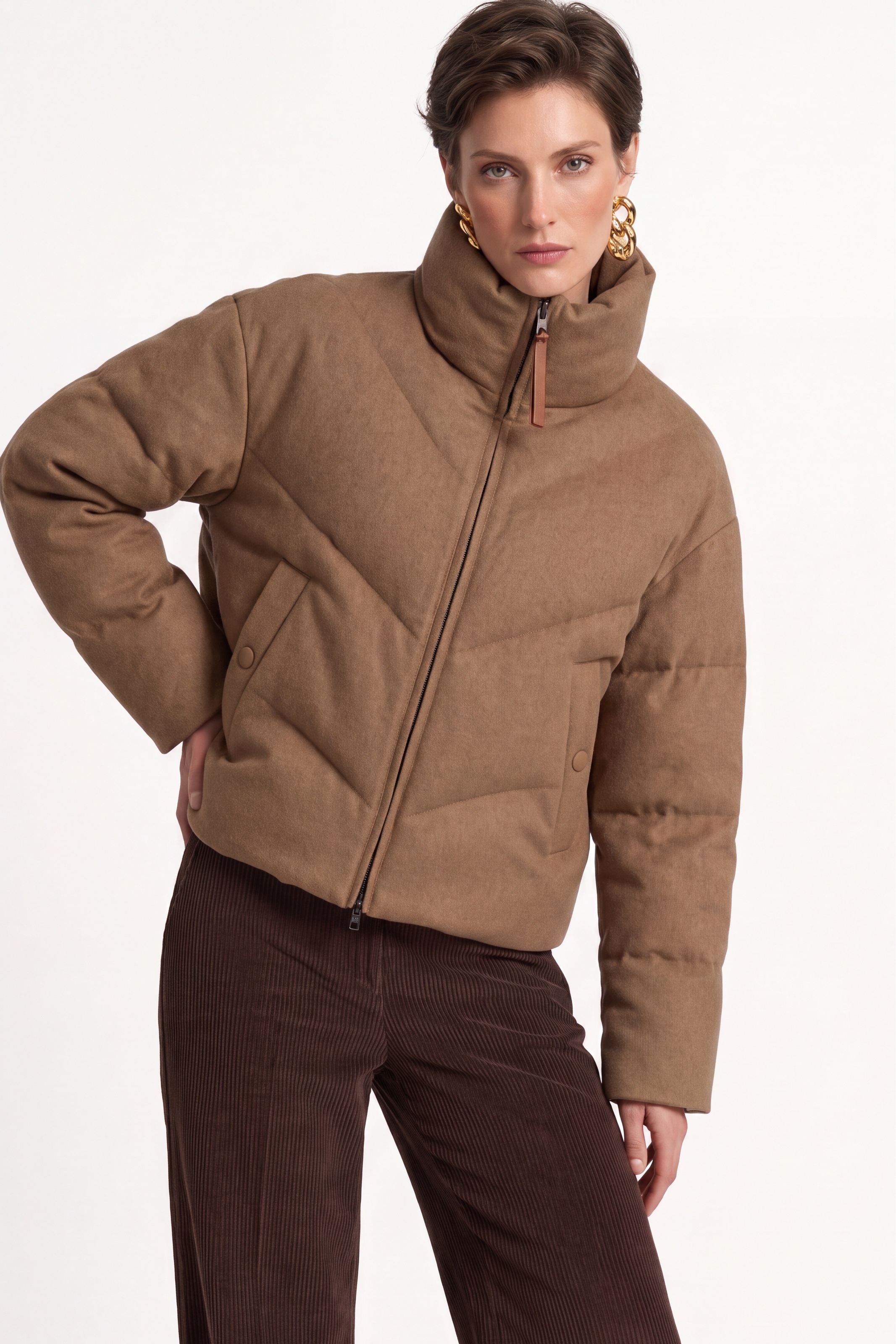 RICHROYAL Steppjacke ohne Kapuze Regular fit mit Stehkragen