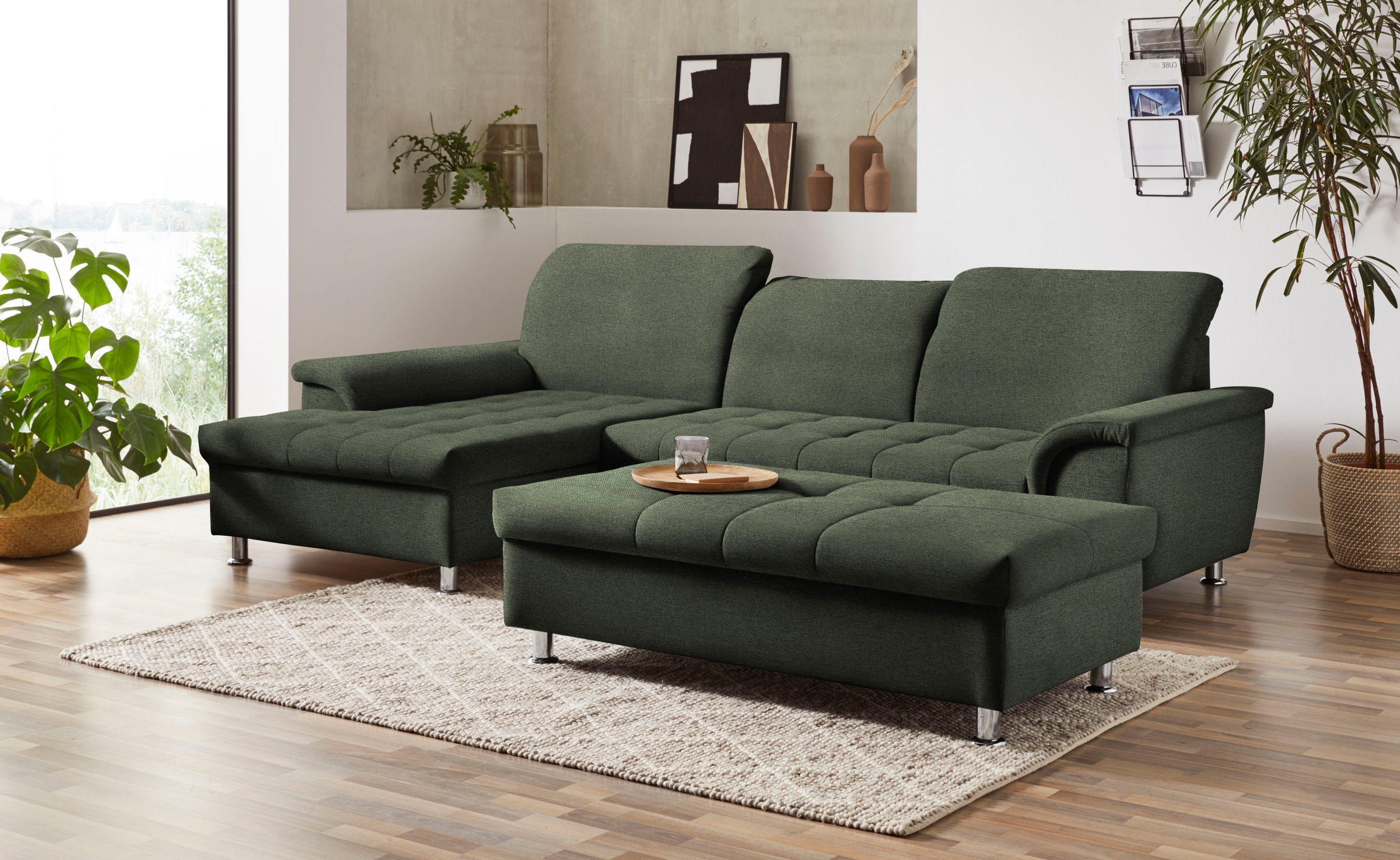 DOMO collection Ecksofa »Franzi L-Form«, wahlweise mit Kopfteilverstellung (dann Tiefe: 170 cm)
