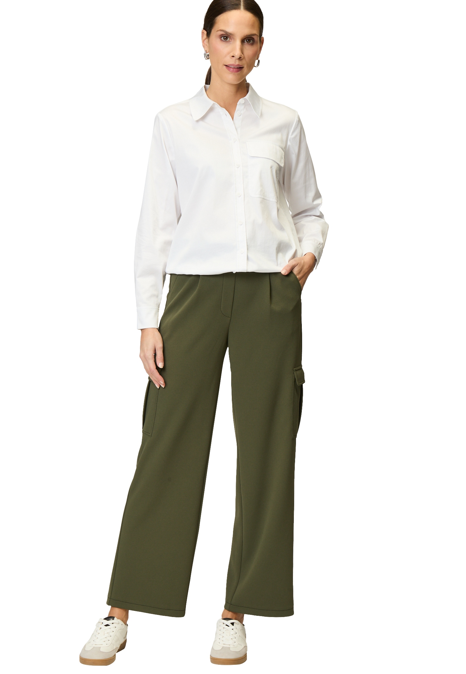 Zero Klassische Bluse »Bluse mit Tunnelzug Pattentasche«
