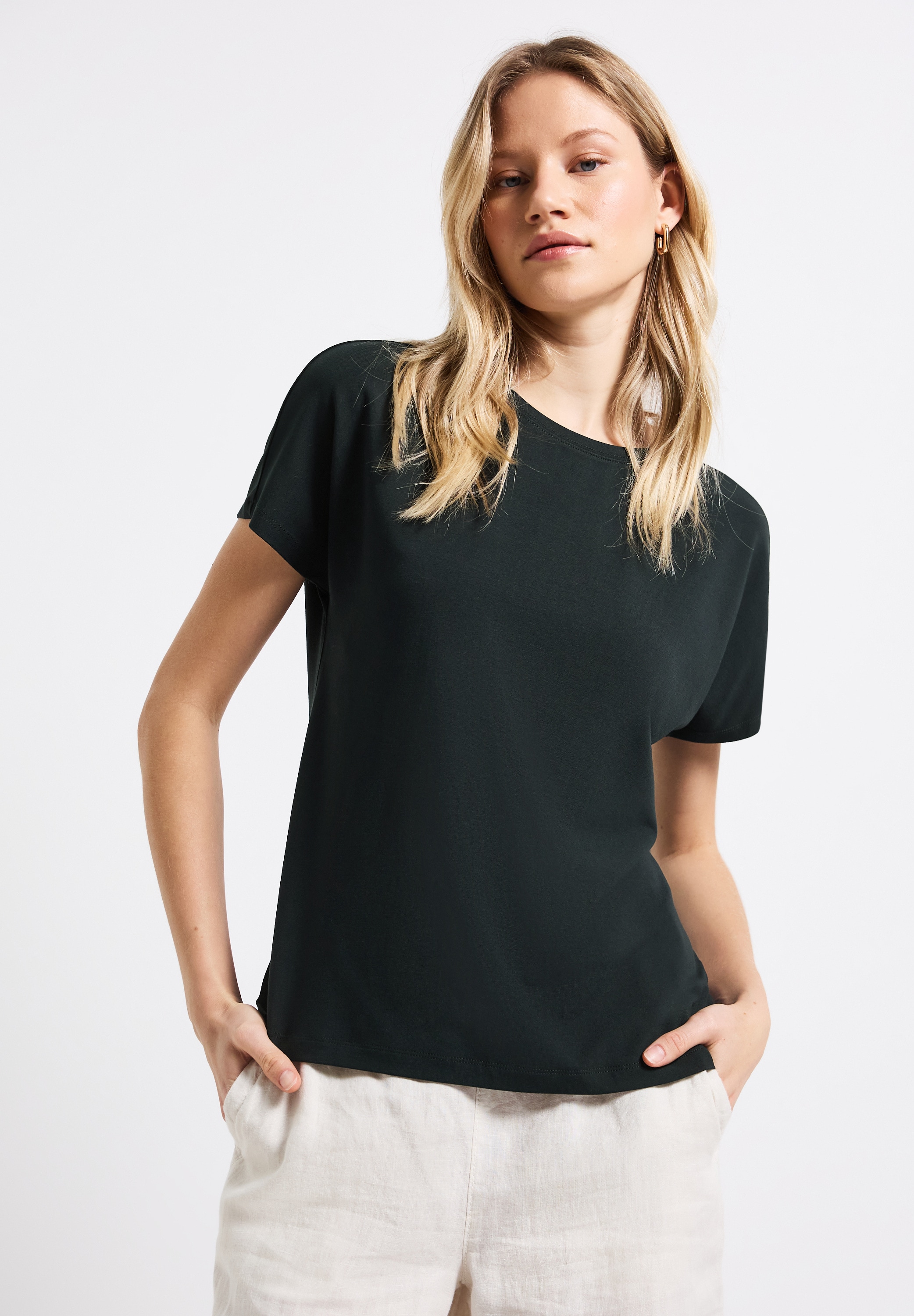 STREET ONE Shirttop »Style Crista«, mit hängenden Schultern