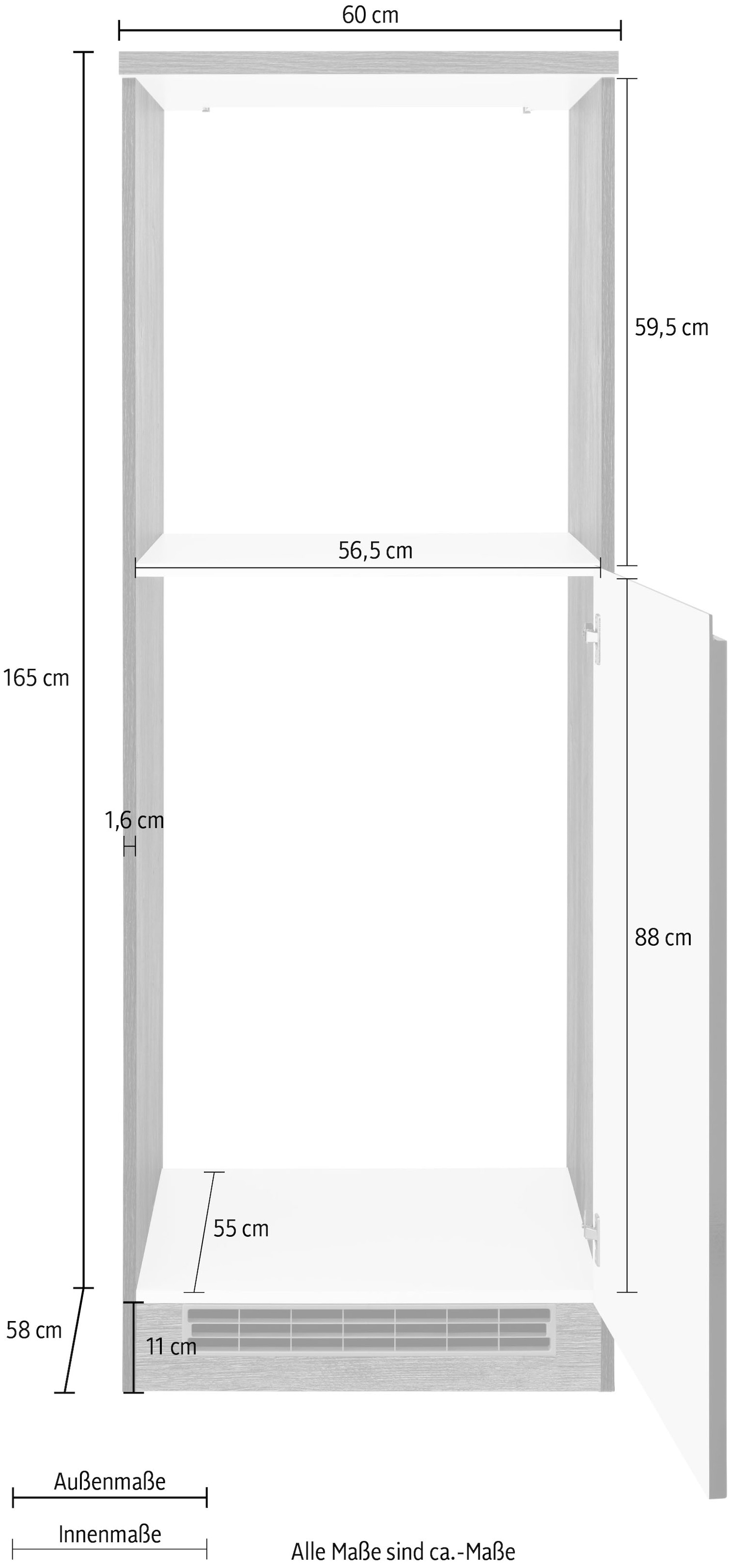 KOCHSTATION Backofen/Kühlumbauschrank »KS-Virginia« 60 cm breit