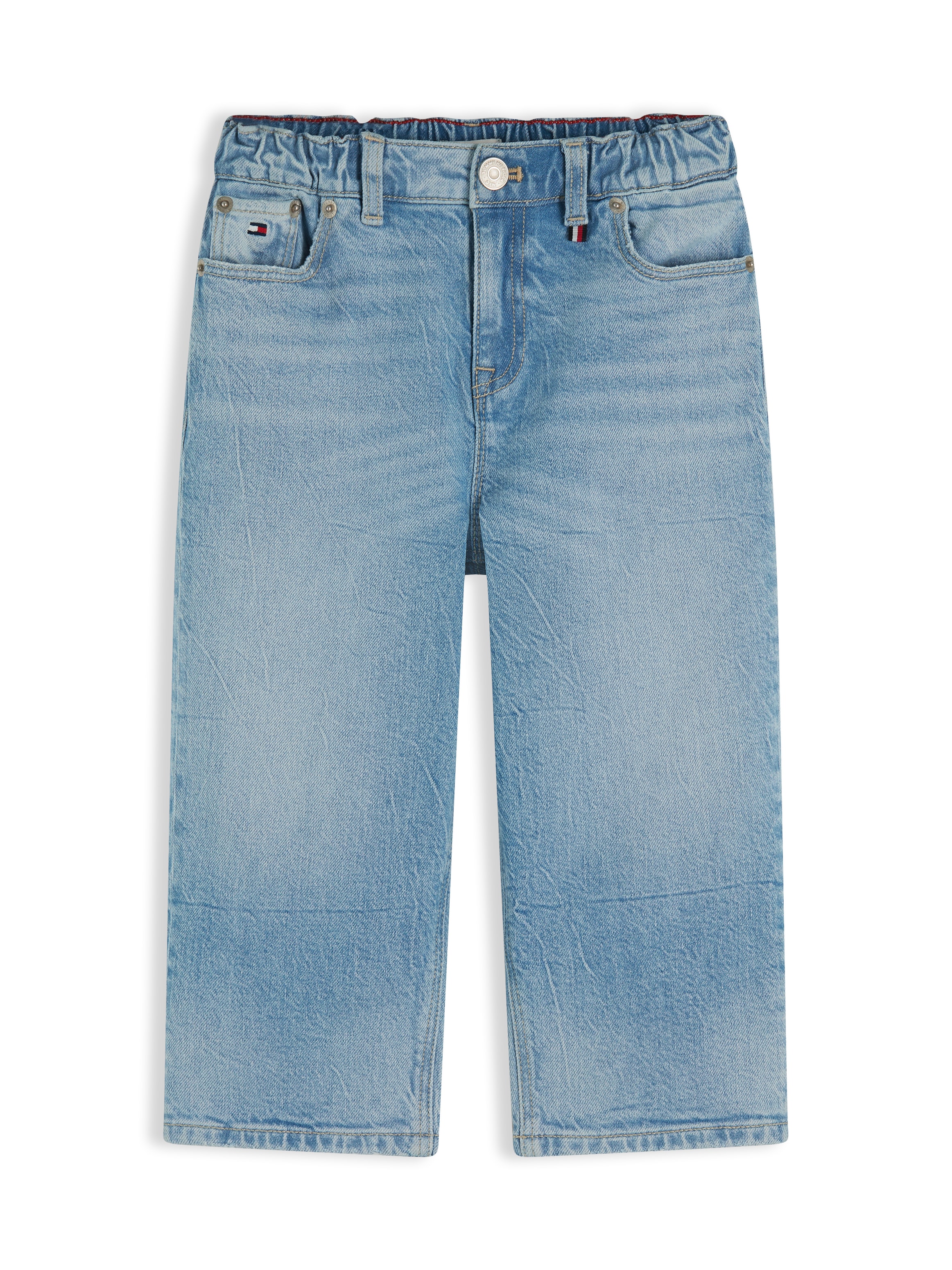 Tommy Hilfiger Weite Jeans Weites Bein, bequeme Passform für Babys & Kinder
