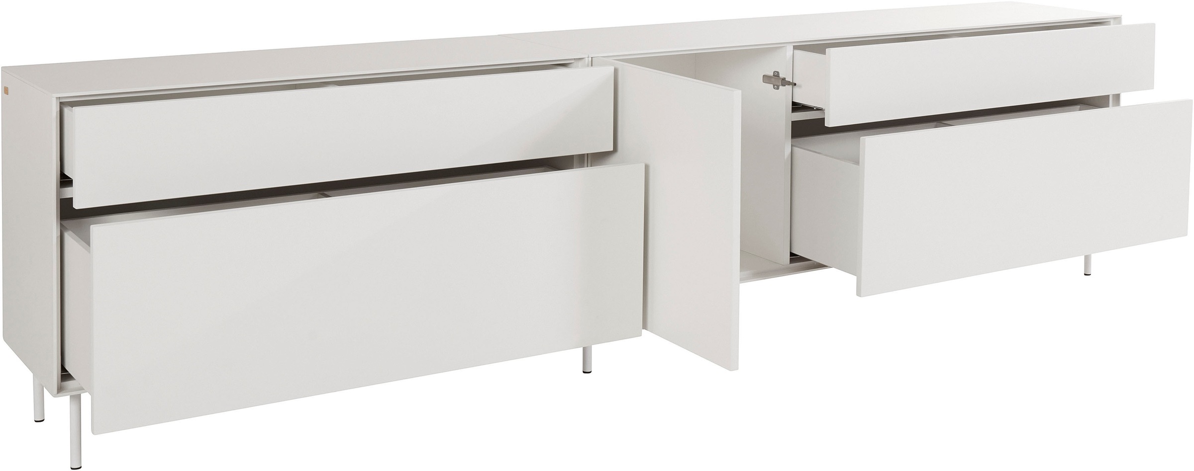 LeGer Home by Lena Gercke Lowboard »Essentials«, (2 St.), Breite: 279cm, MDF lackiert, Push-to-open-Funktion