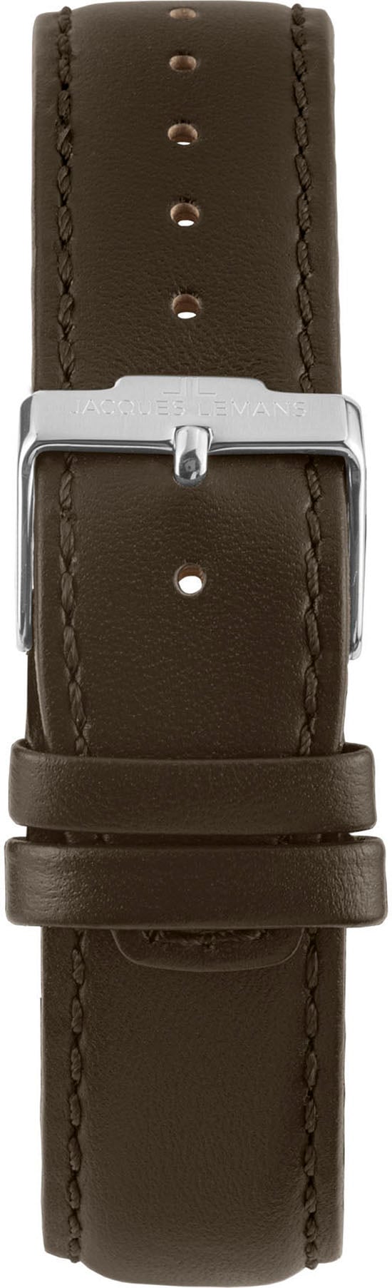 Jacques Lemans Chronograph »London« Quarzuhr, Armbanduhr, Herrenuhr, Lederarmband, Stoppfunktion, Datum