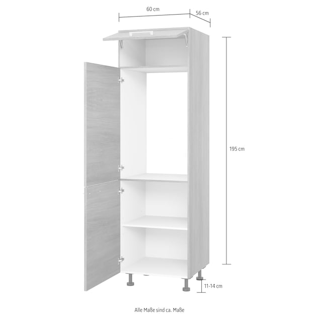 Express Küchen Kühlumbauschrank »Trea SK-195-88«, Stauraum ober- und  unterhalb vom Küchenschrank, Breite 60cm Höhe 195cm auf Rechnung bestellen