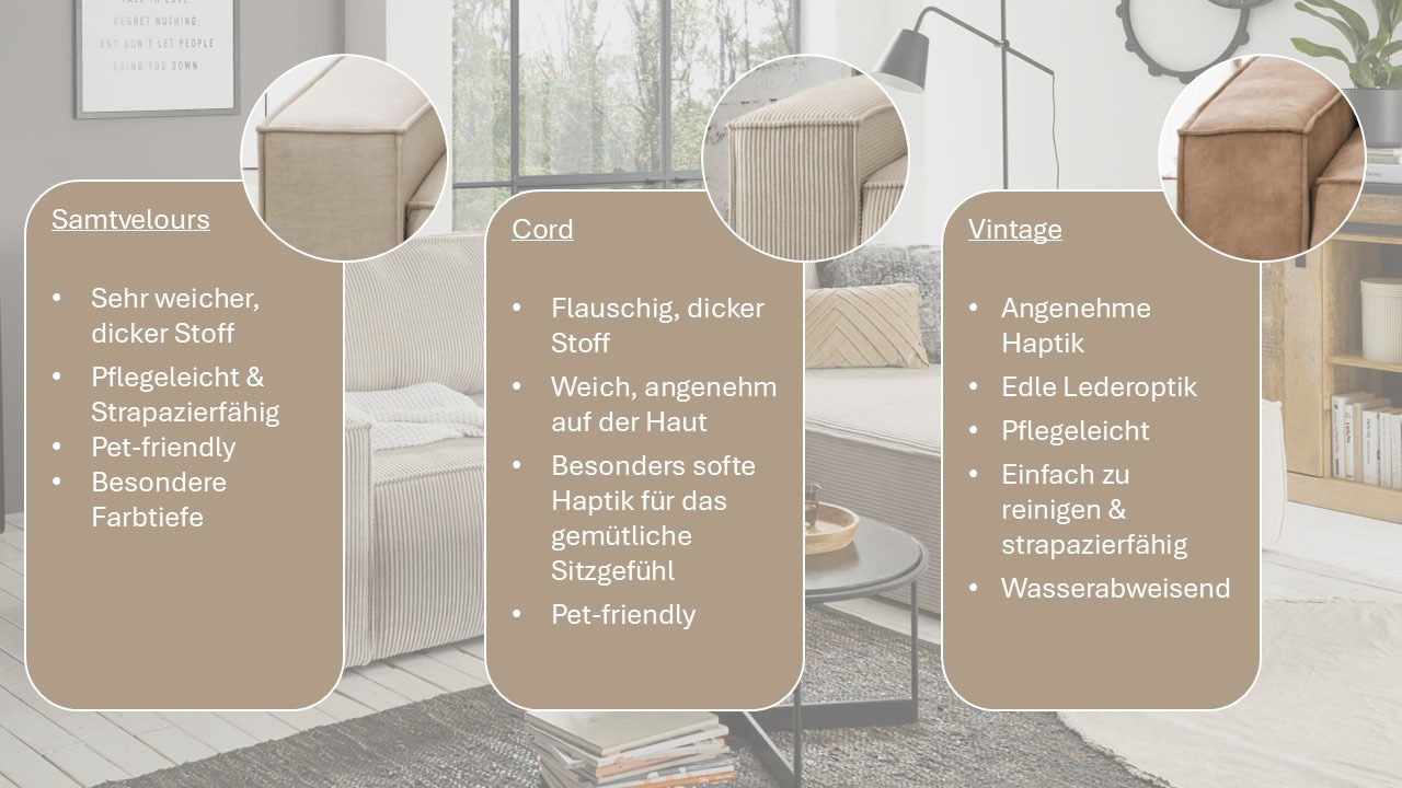 Home affaire Ecksofa »SHERWOOD L-Form, 267 cm - OTTO. Verlässliche Qualität.« Schlaffunktion mit Bettkasten (210x136 cm), Cord, Vintage, Samtvelours