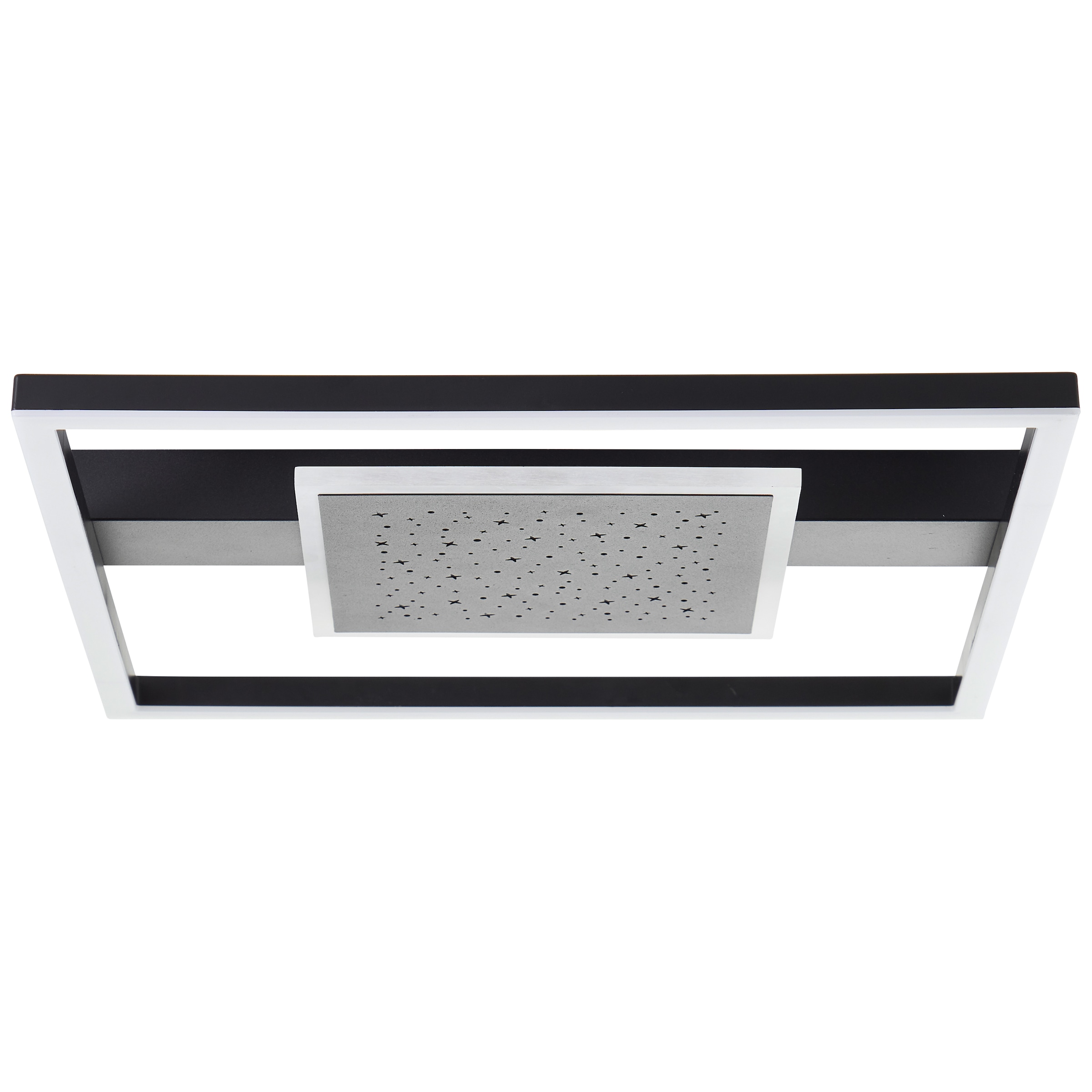 LED Deckenleuchte »Reno«, 37 x 37 cm, 3500 lm, 3000 K, Sternenglanz, schwarz