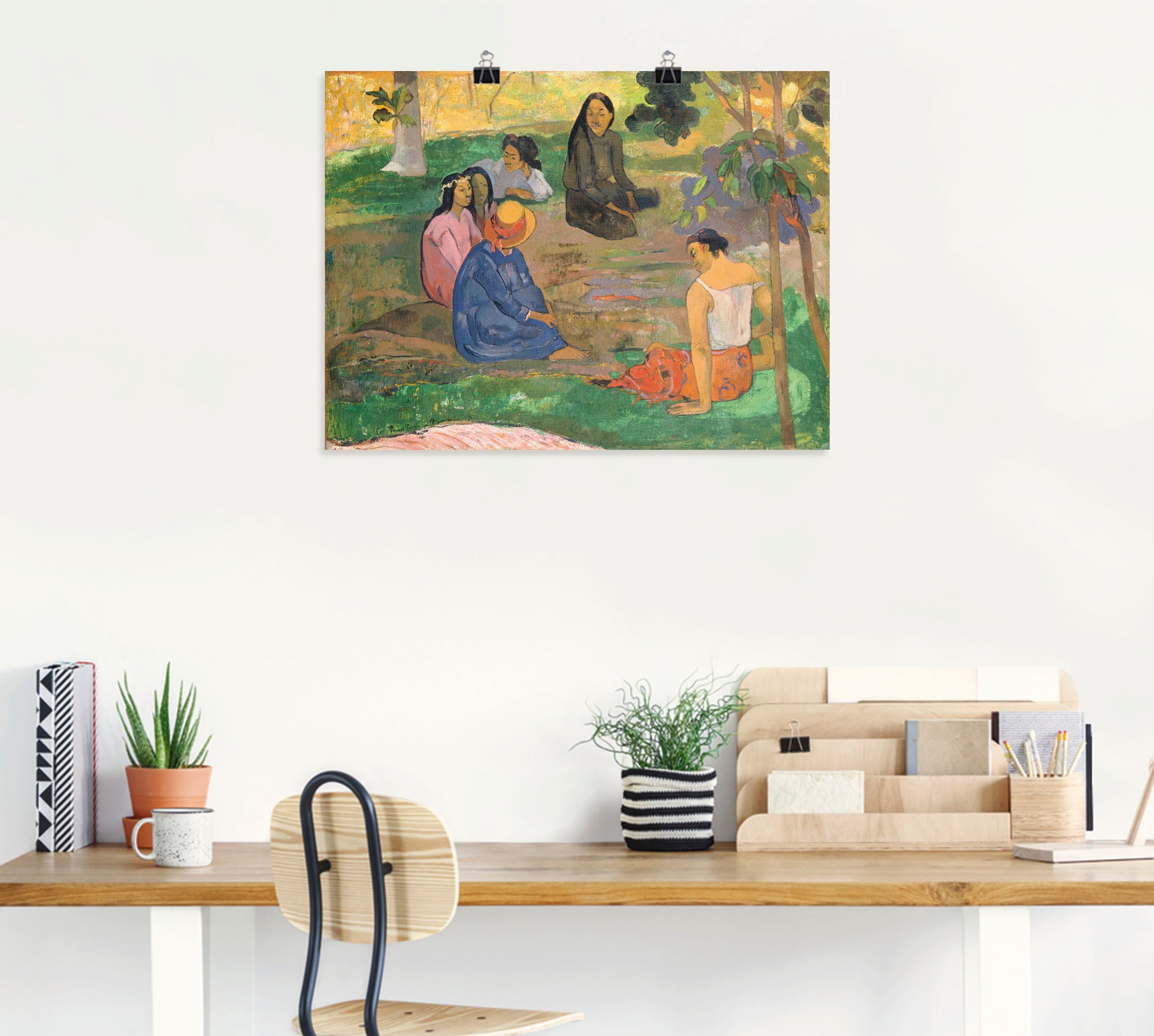 Artland Kunstdruck »Konversation auf Tahiti Les Parau Parau«, Gruppen & Familien, (1 St.), als Leinwandbild, Wandaufkleber oder Poster in versch. Größen