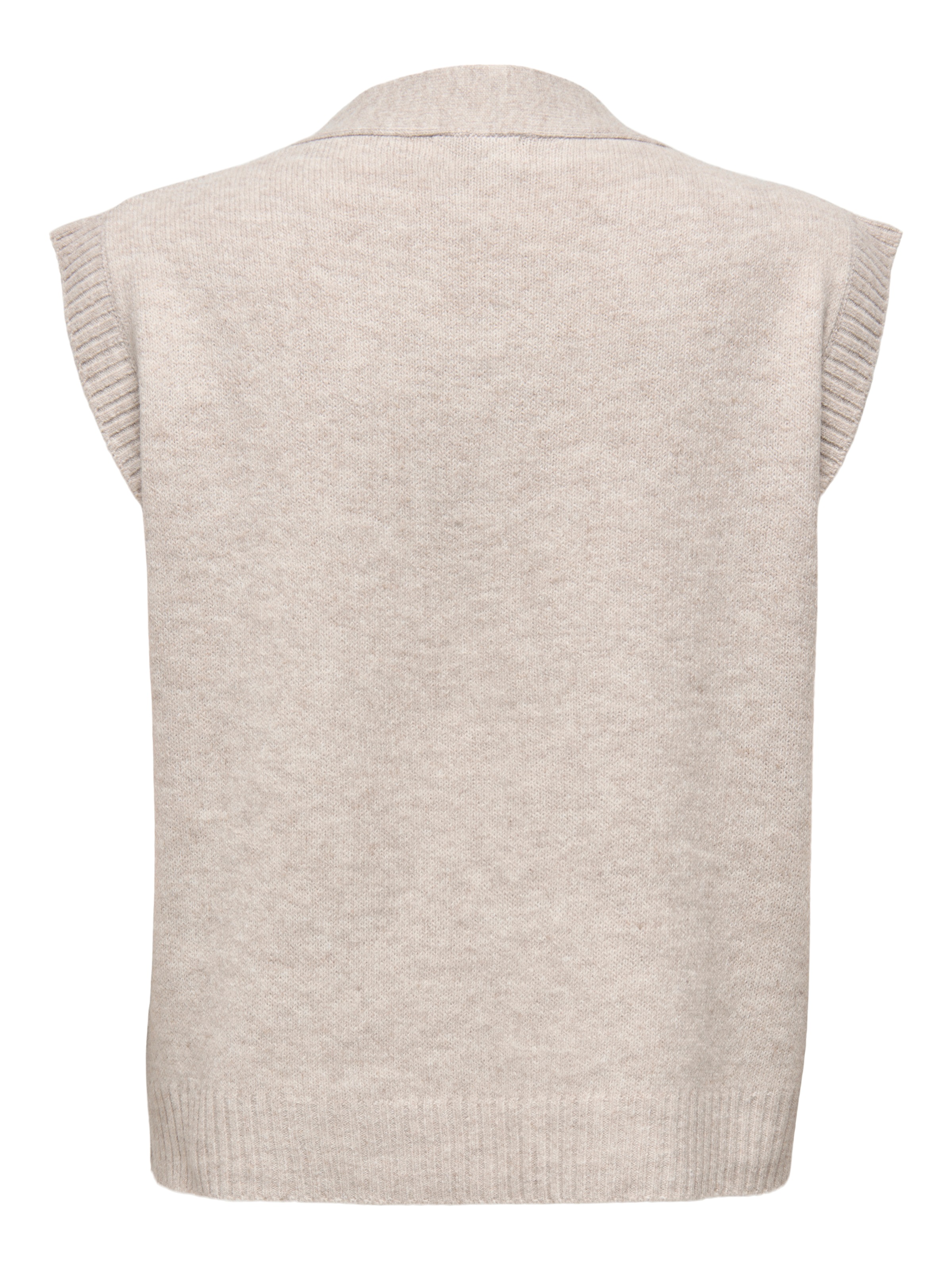 JDY Strickweste »JDYSUPER S/L V-NECK VEST KNT NOOS« Materialmix