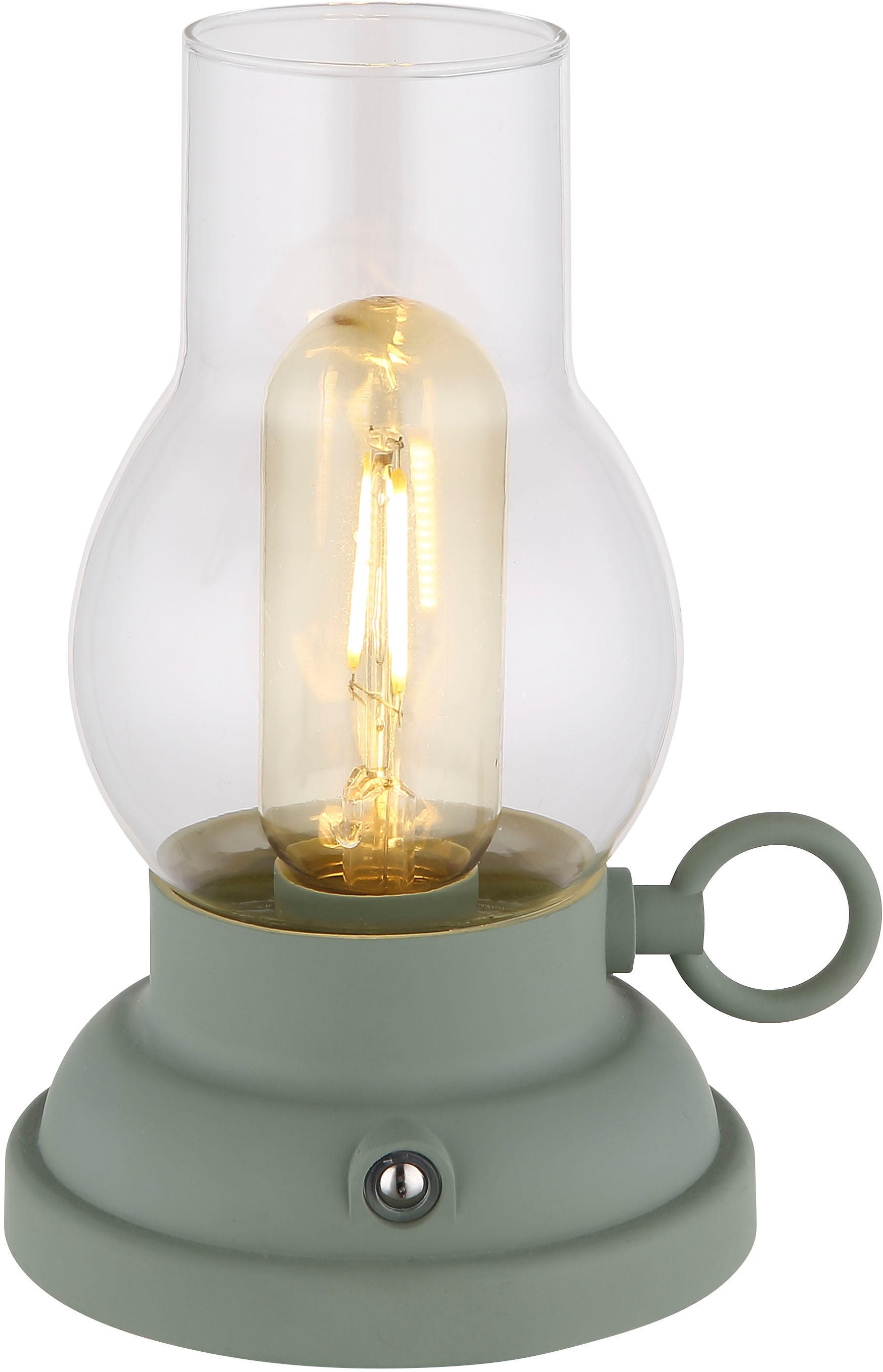 GLOBO LIGHTING LED Tischleuchte »PETRO« LED-Modul 1 Stk. Warmweiß Akkutischleuchte, mobile Leuchte, Petroleumlampen-Design