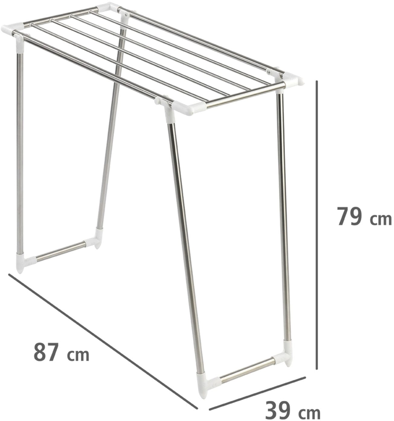 WENKO Wäscheständer »Modell Profi Single« schmaler Wäschetrockner, 5,50 m Trockenlänge, für Balkon & Badewanne