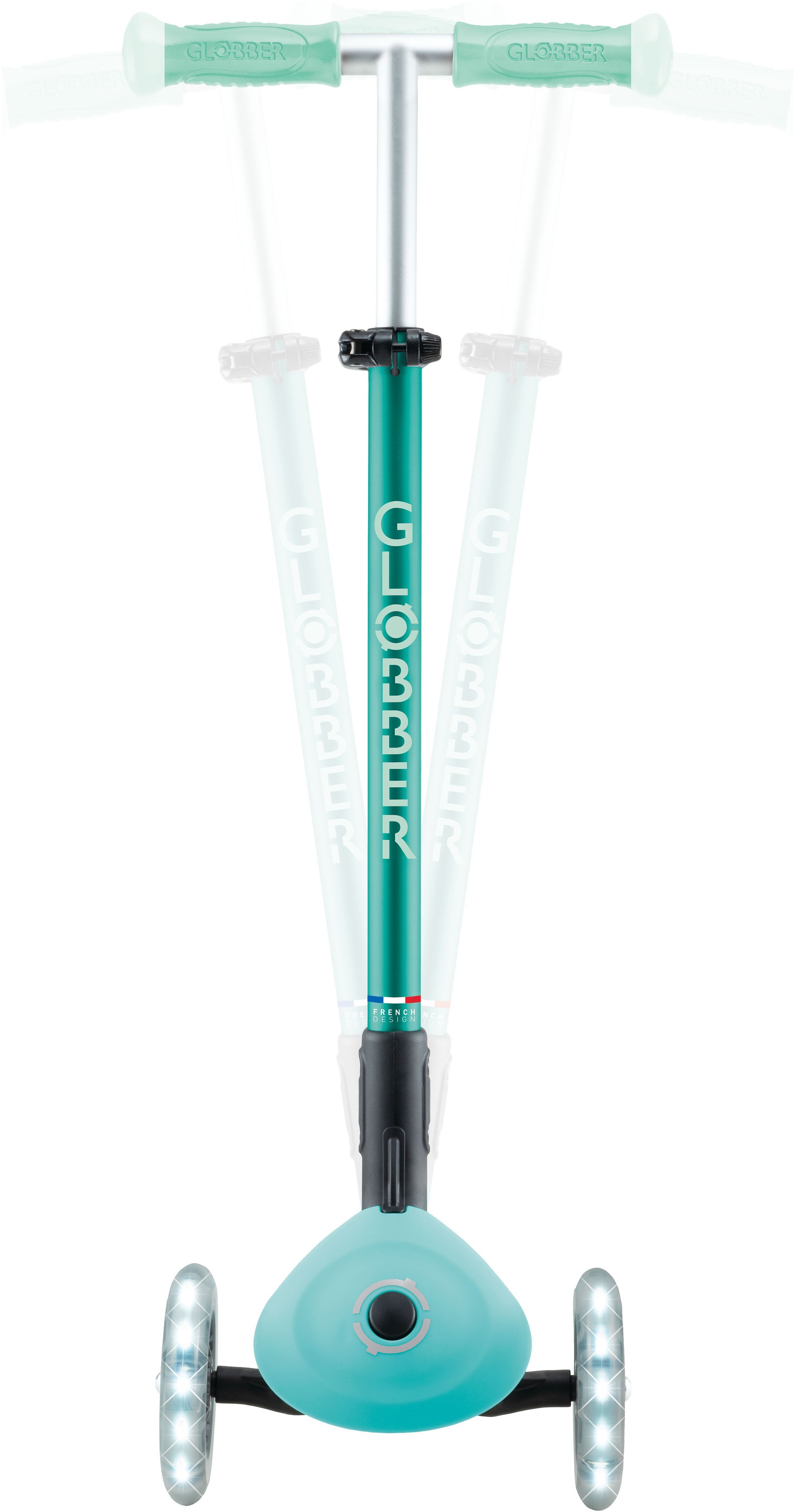 Globber Tretroller »ELITE GLOW LIGHTS, mit Leuchtrollen und Glow-Effekt«