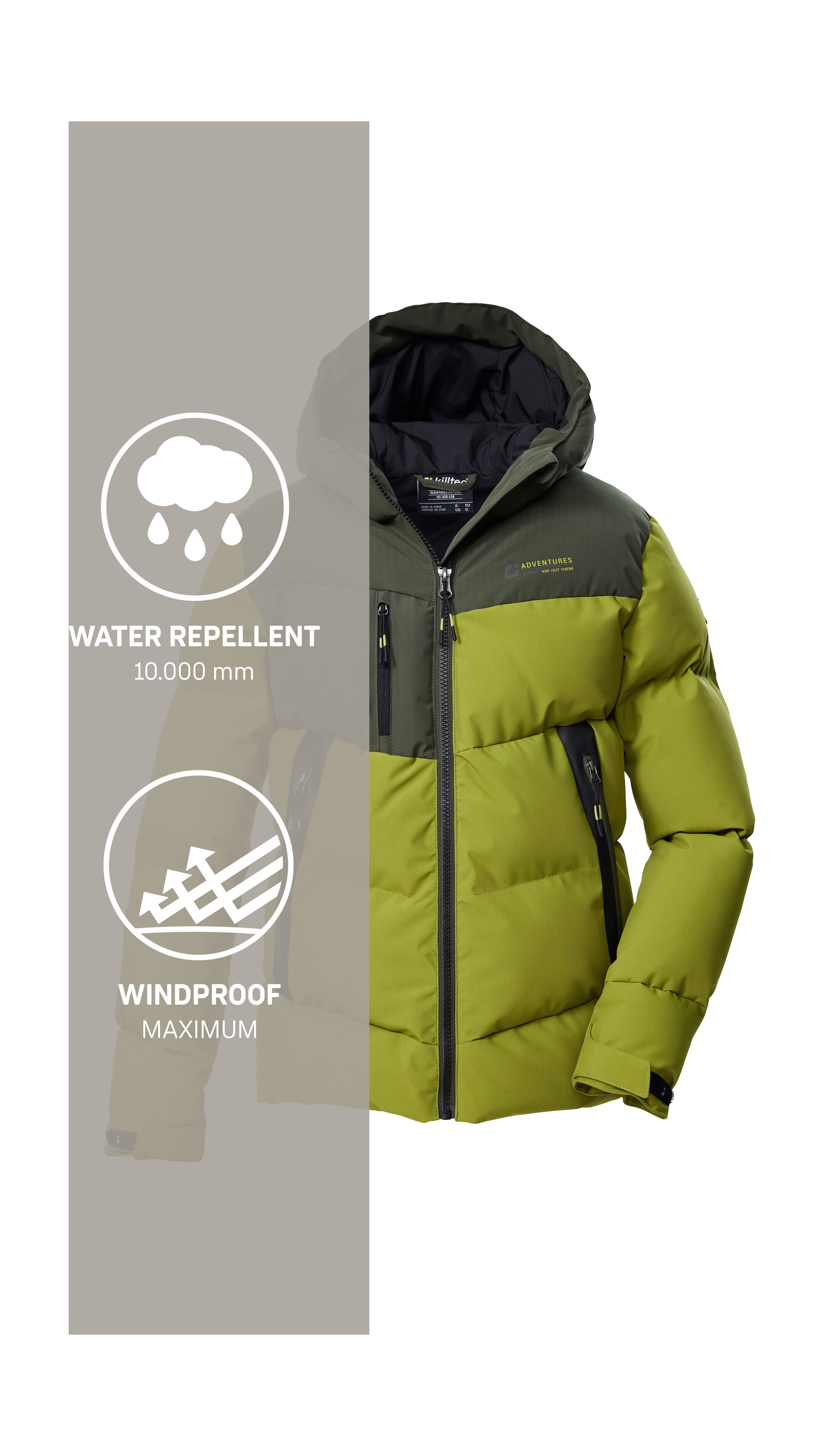 Killtec Steppjacke »KOW 230 BYS QLTD JCKT« Winddichte, wasserabweisende Kinderjacke mit verstellbaren Bündchen