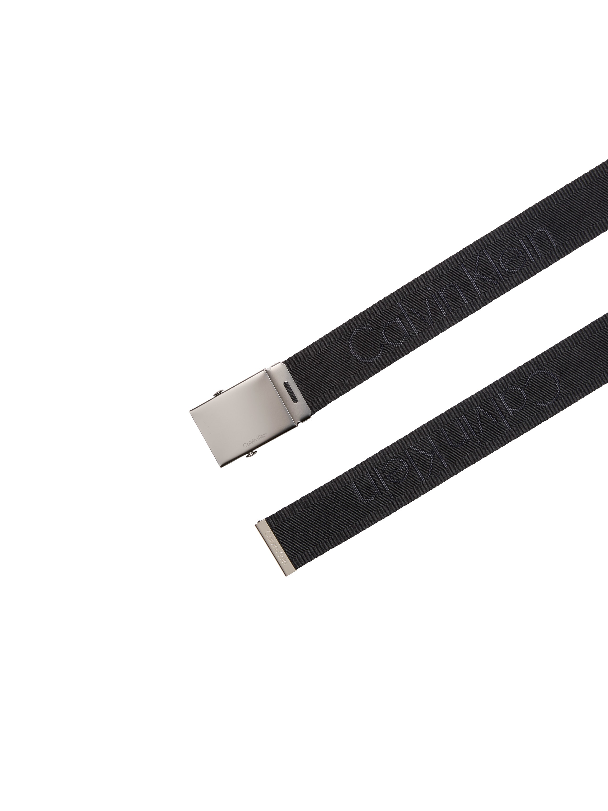 Calvin Klein Stoffgürtel »LOGO WEBBING PLAQUE 38MM FIXED« Größenverstellbar mit Metallschließe