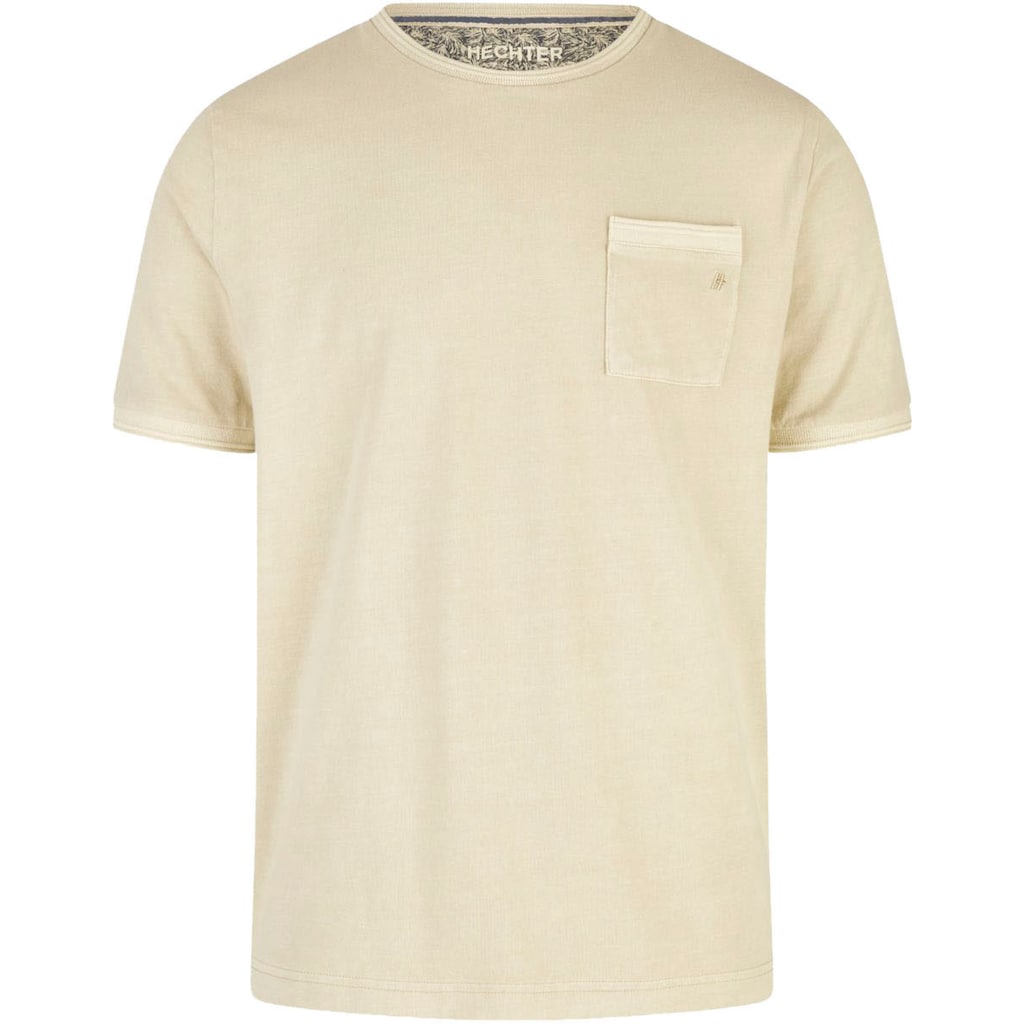 HECHTER PARIS T-Shirt, mit Kontrastmuster innen am Ausschnitt