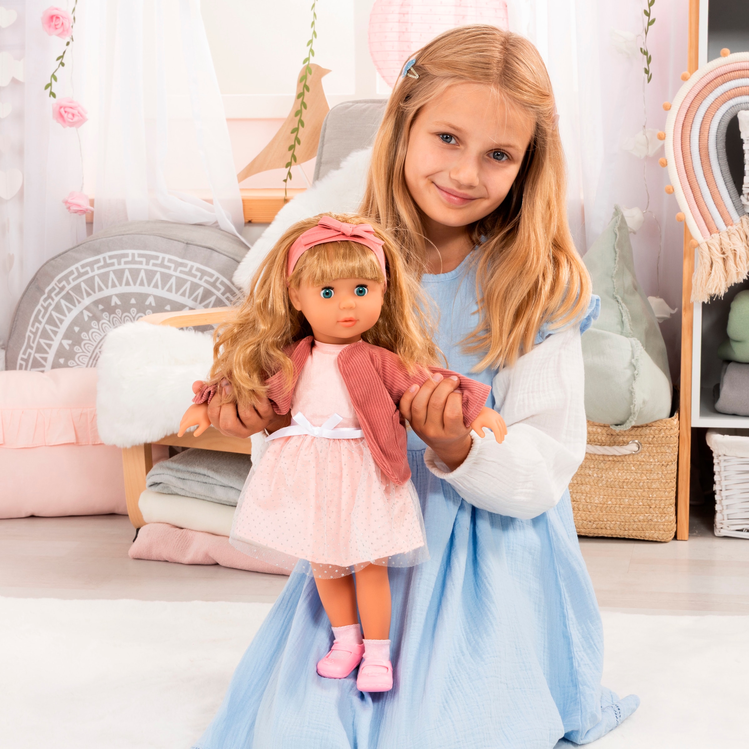 Bayer Stehpuppe »Charlene, 46 cm, altrosa«, mit Funktion