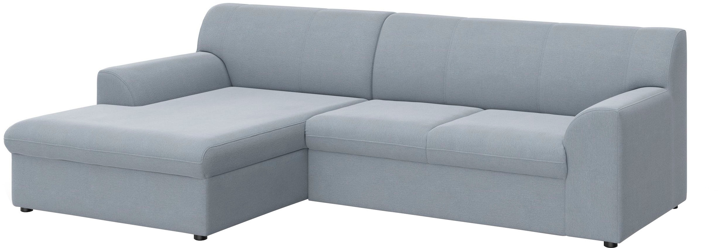 DOMO collection Ecksofa »Topper, elegant und zeitlos, kompaktes Stellmaß 245/155cm, L-Form«, mit Recamiere, wahlweise mit Schlaffunktion