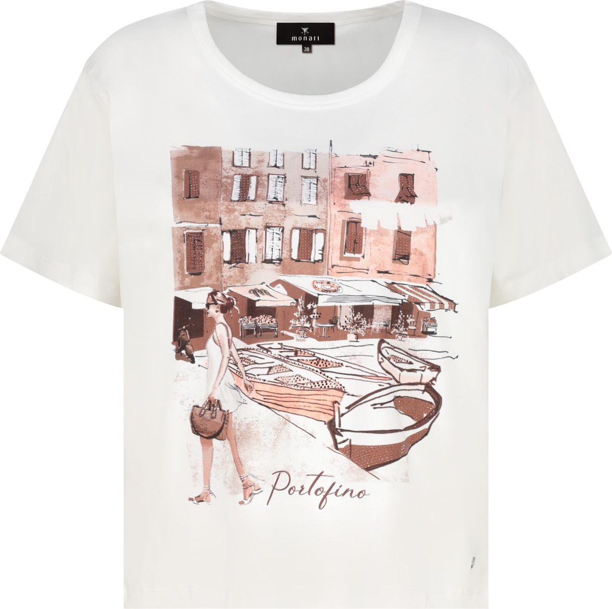 Monari T-Shirt »Shirt City« Regular fit mit City-Print