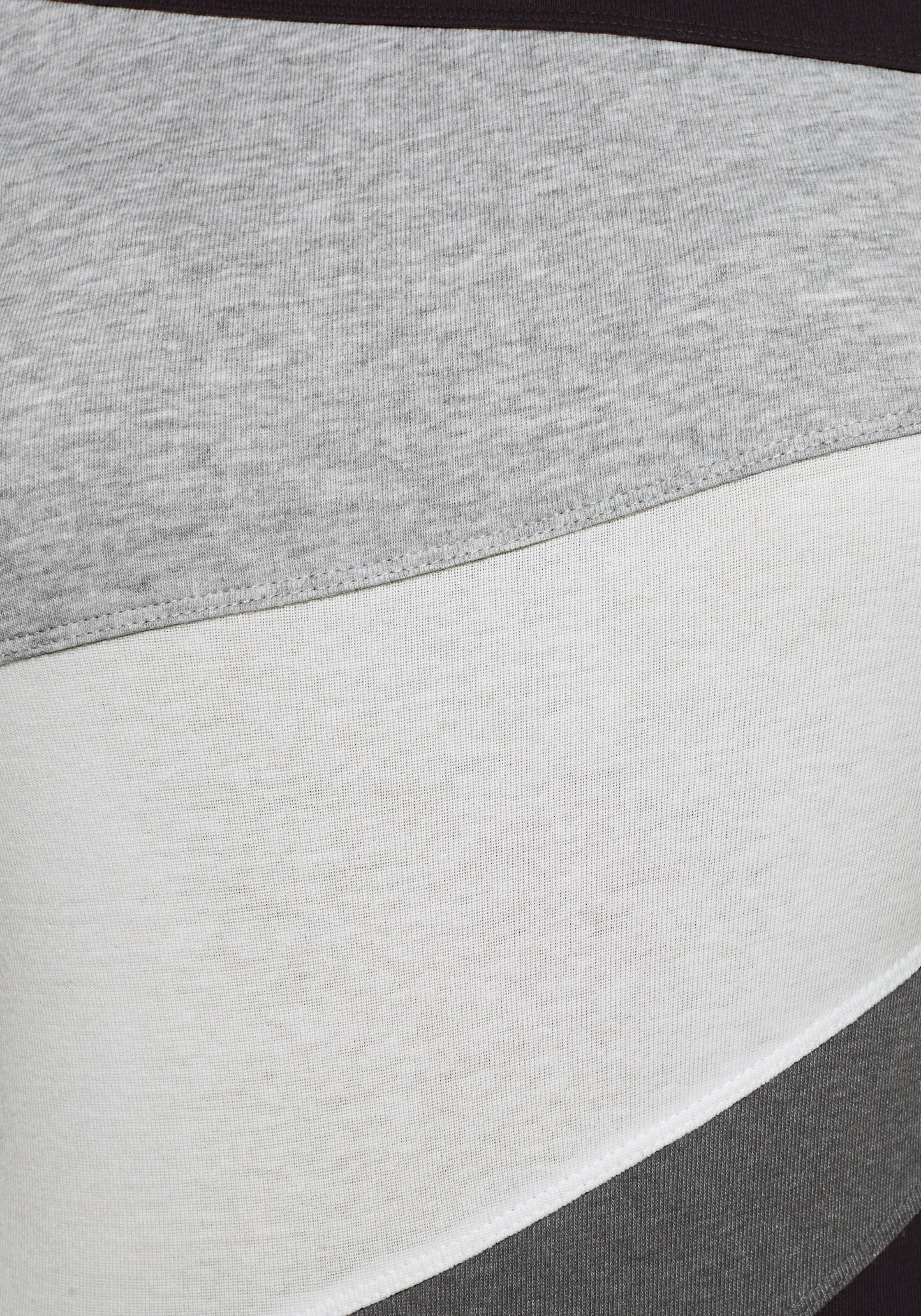 KangaROOS T-Shirt, Kurzarm, sehr figurbetont, Colourblocking-Optik