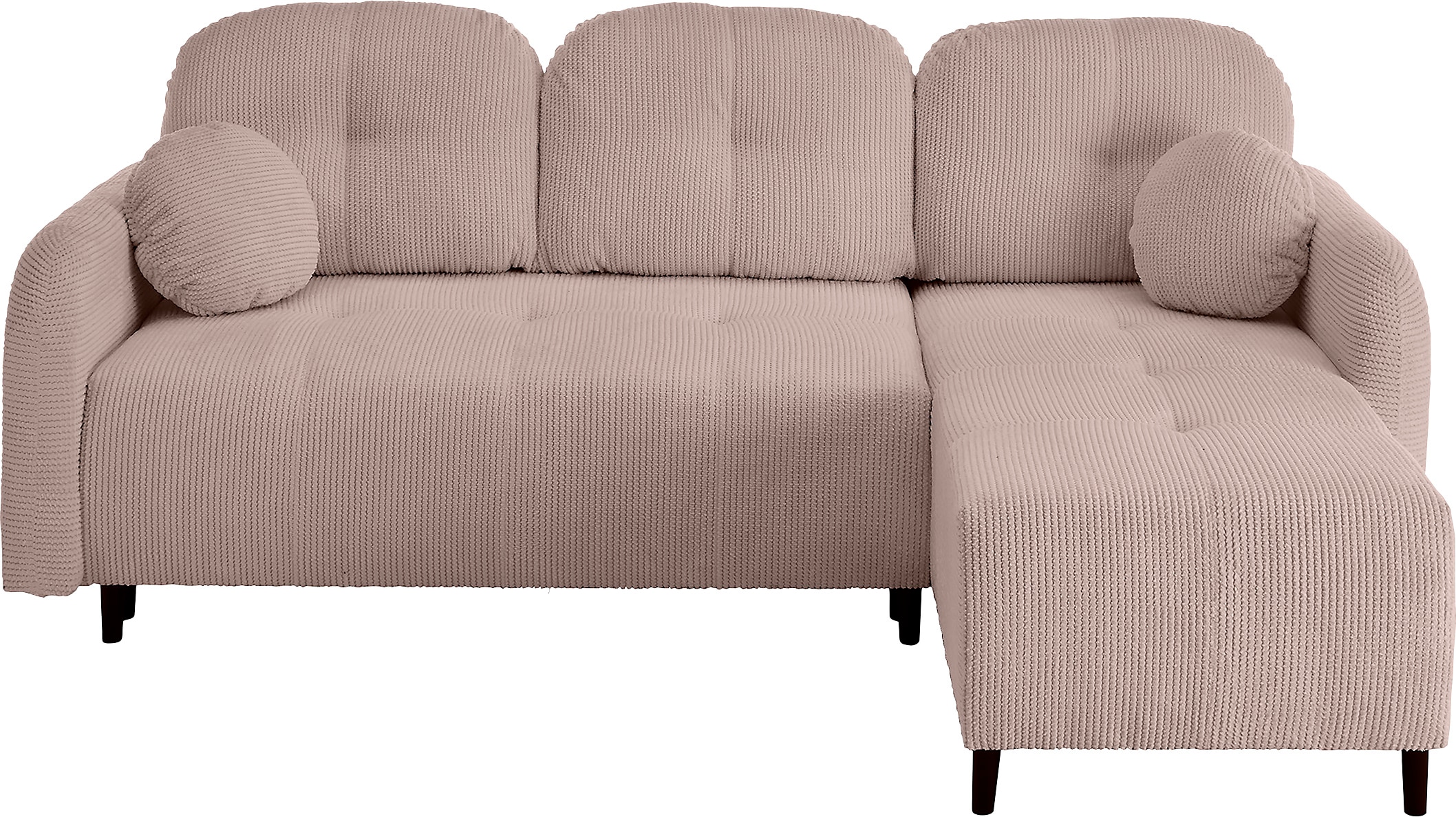 Leonique Ecksofa »BLAISE«, mit Bett-Funktion (Liegefläche 140/200 cm), Zier- und Rückenkissen