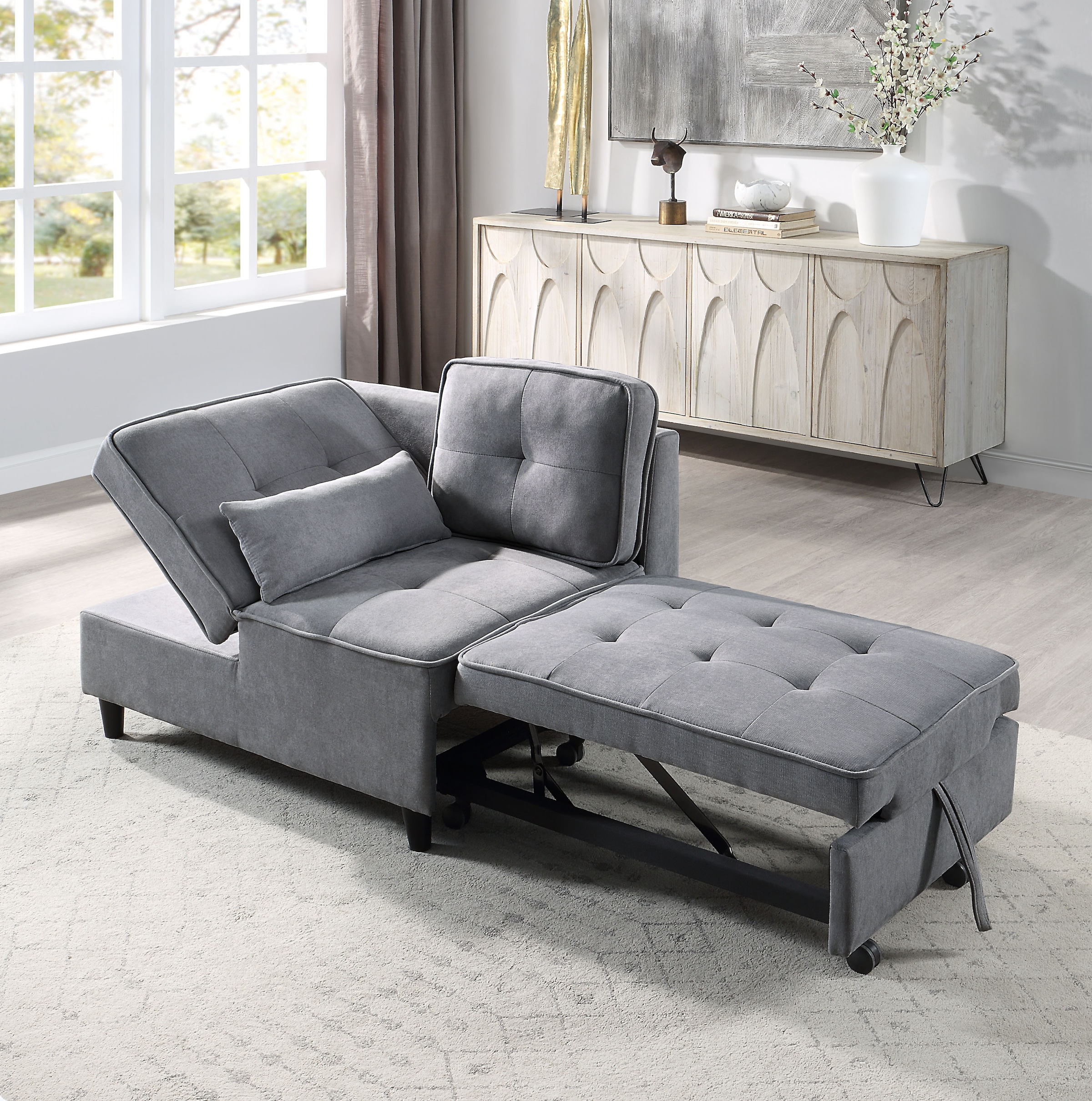 ATLANTIC home collection Schlafsofa »Freddy«, wandelbar zum Loungesessel, Relaxliege und Gästebett, inkl. Kissen