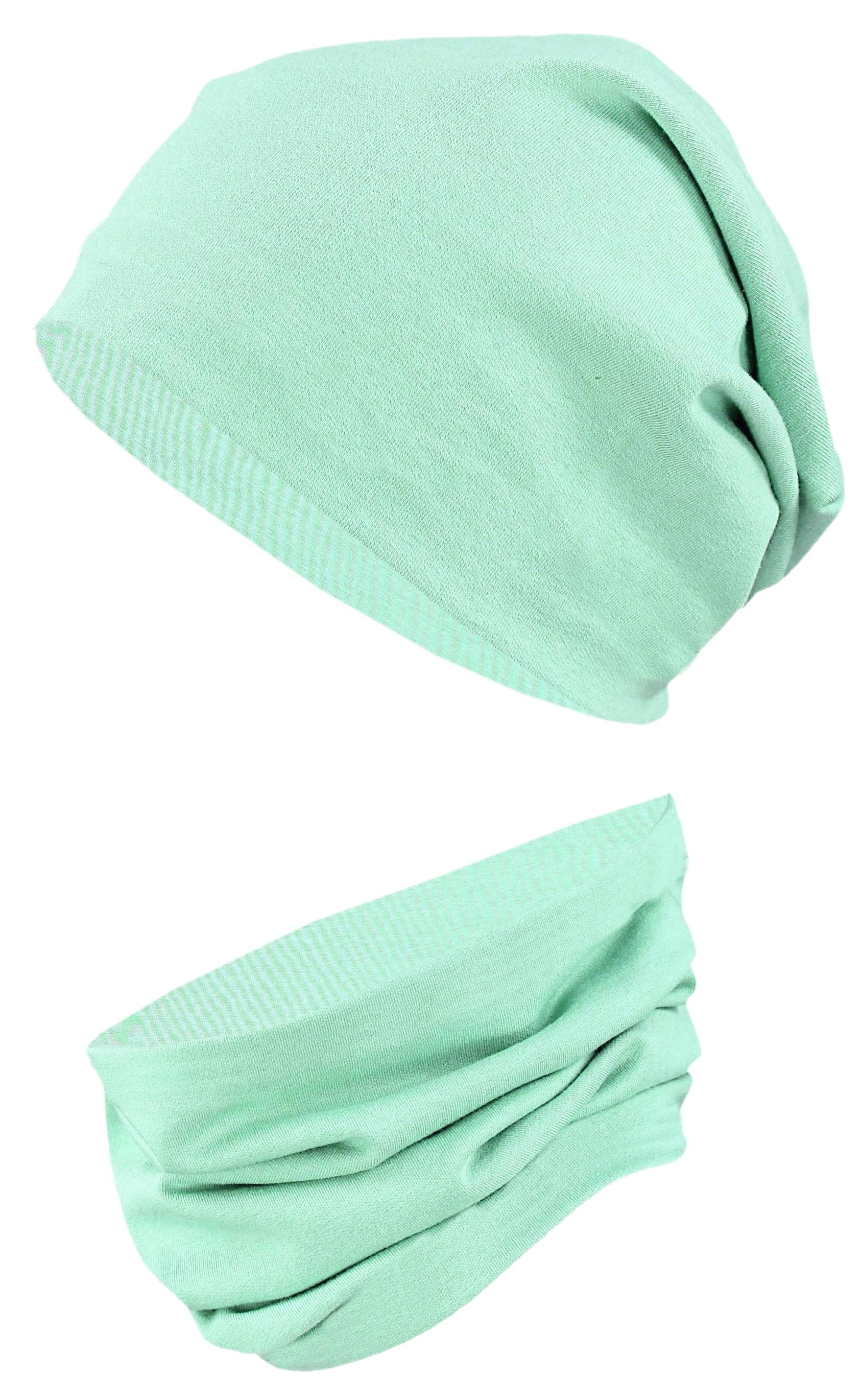 TupTam Beanie »Mütze Unisex Kinder Beanie Mütze Schlauchschal Set«