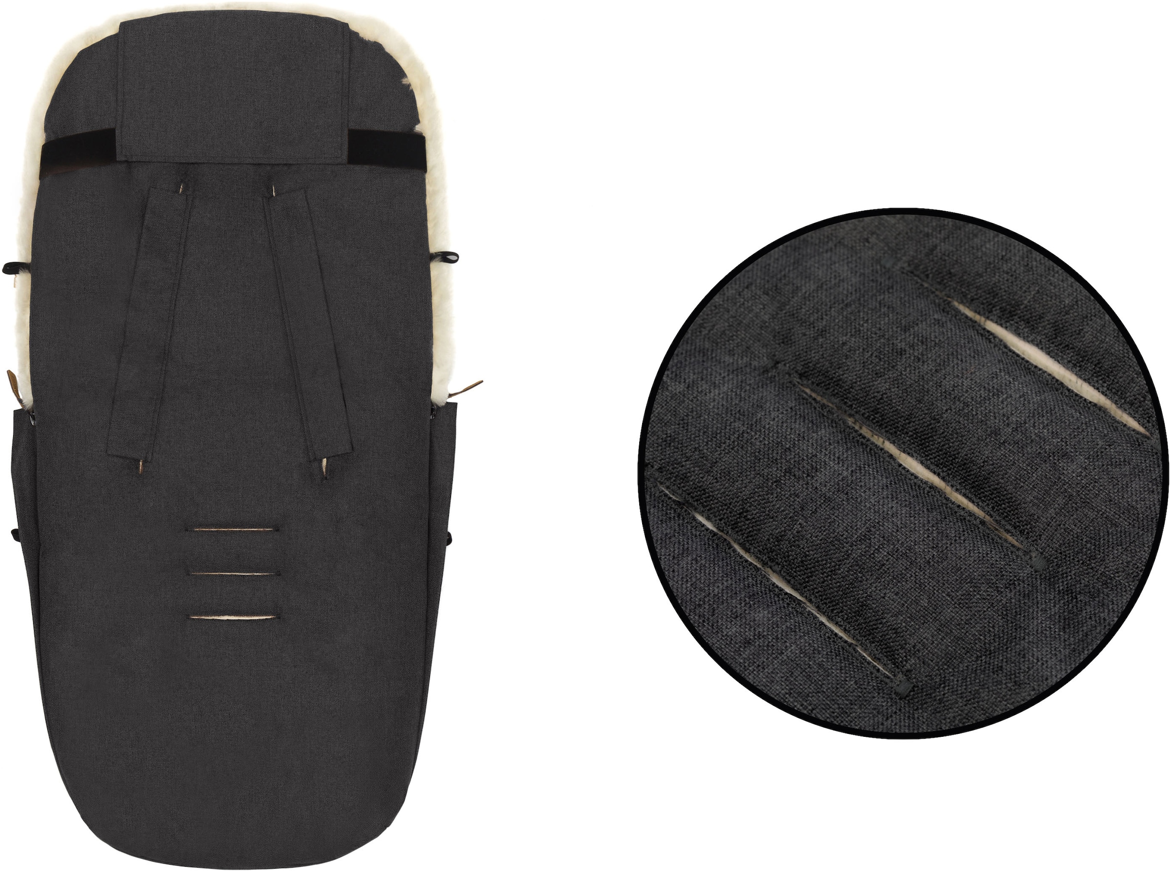 Fillikid Fußsack »Bernina Style mit Lammfell, Winterfußsack«