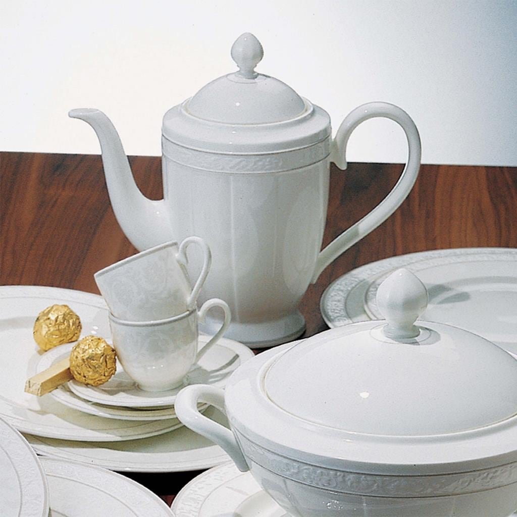 Villeroy & Boch Espressotasse »Espressotassen Gray Pearl 70 ml 6er Set weiß« Spülmaschinengeeignet, Mikrowellengeeignet