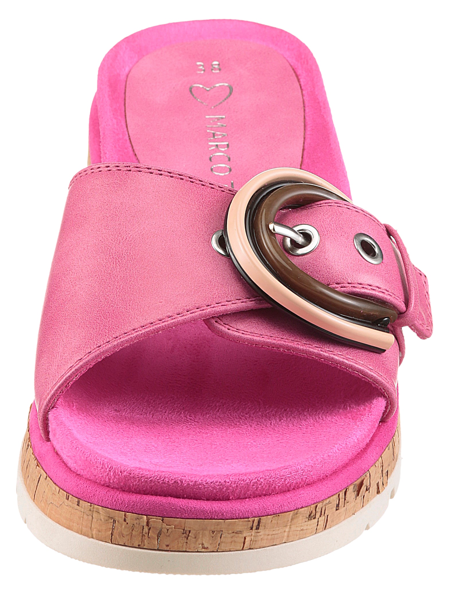 MARCO TOZZI Pantolette  , Plateau, Sommerschuh, Schlupfschuh mit dekorativer Schnalle