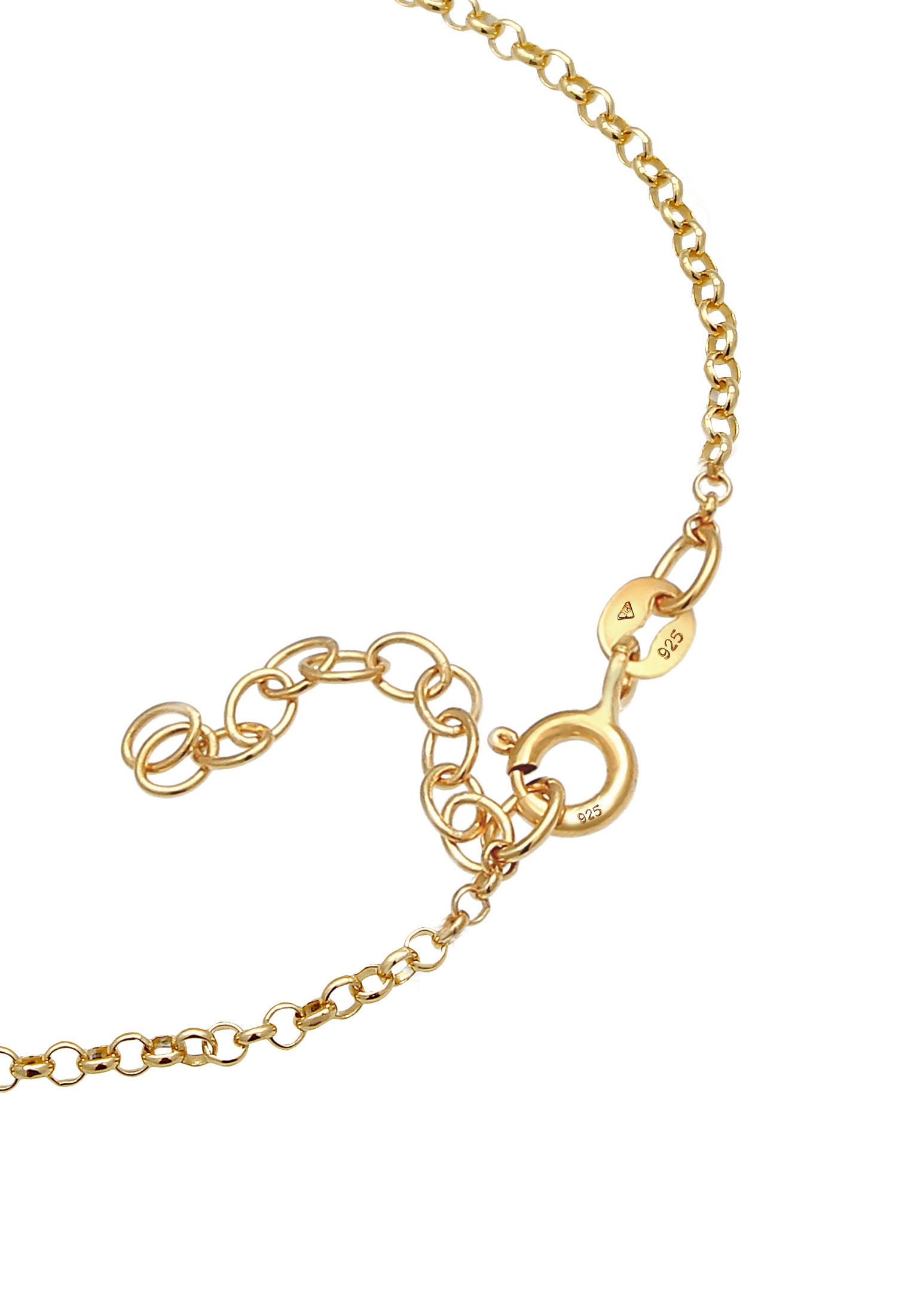 Elli Armkette »Armband Herz 925 Sterling Silber vergoldet«
