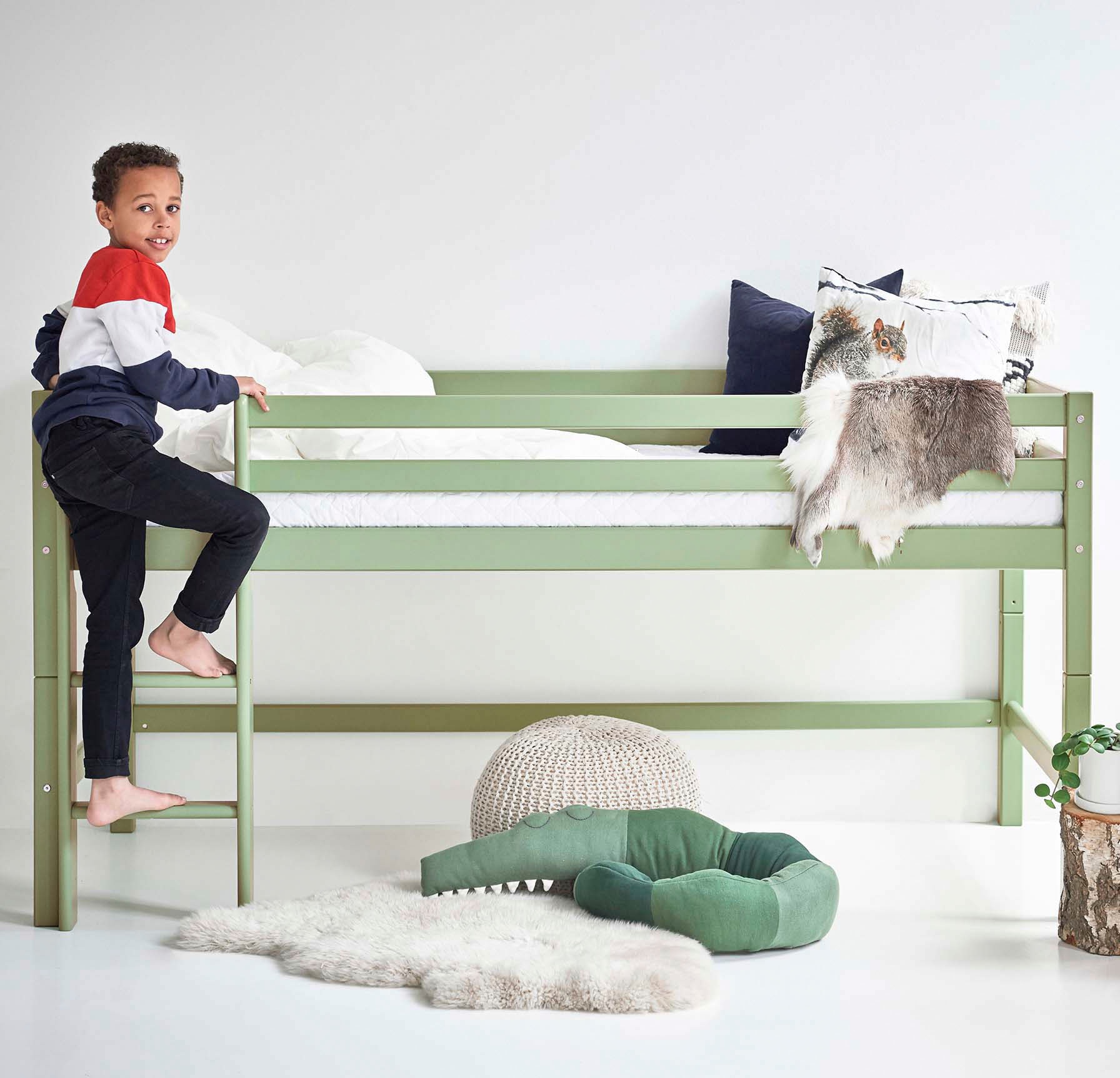 Hoppekids Hochbett »ECO Dream MY COLOR«, 90x200, umbaubar in Einzelbett