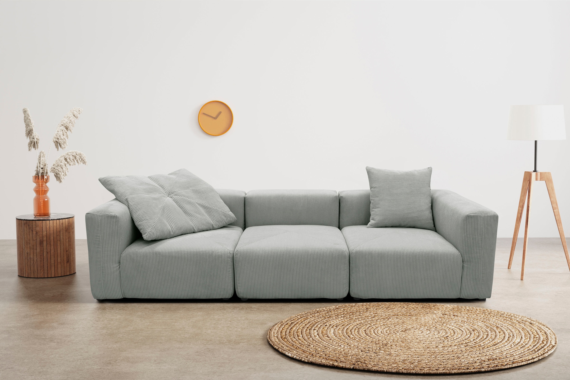 UNIVERSAL 2 bei online Modulen: Eck- Big-Sofa bestehend ein aus »Gerrid«, Mittelelement und RAUM.ID Cord-Bezug,