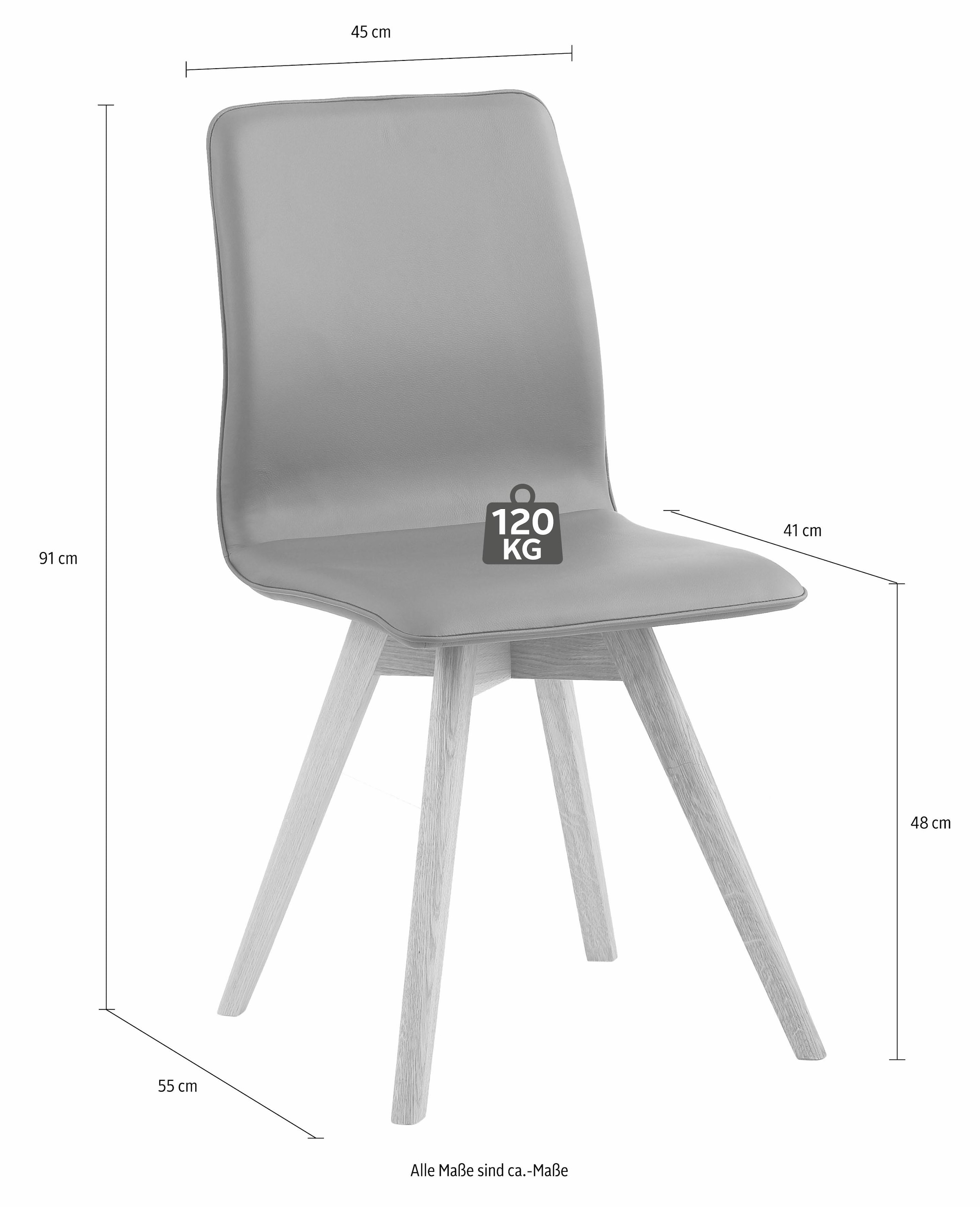 andas Esszimmerstuhl »Rania«, (Set), 2 St., Luxus-Microfaser, Eiche, 2er/4er/6er-Set, Küchenstuhl