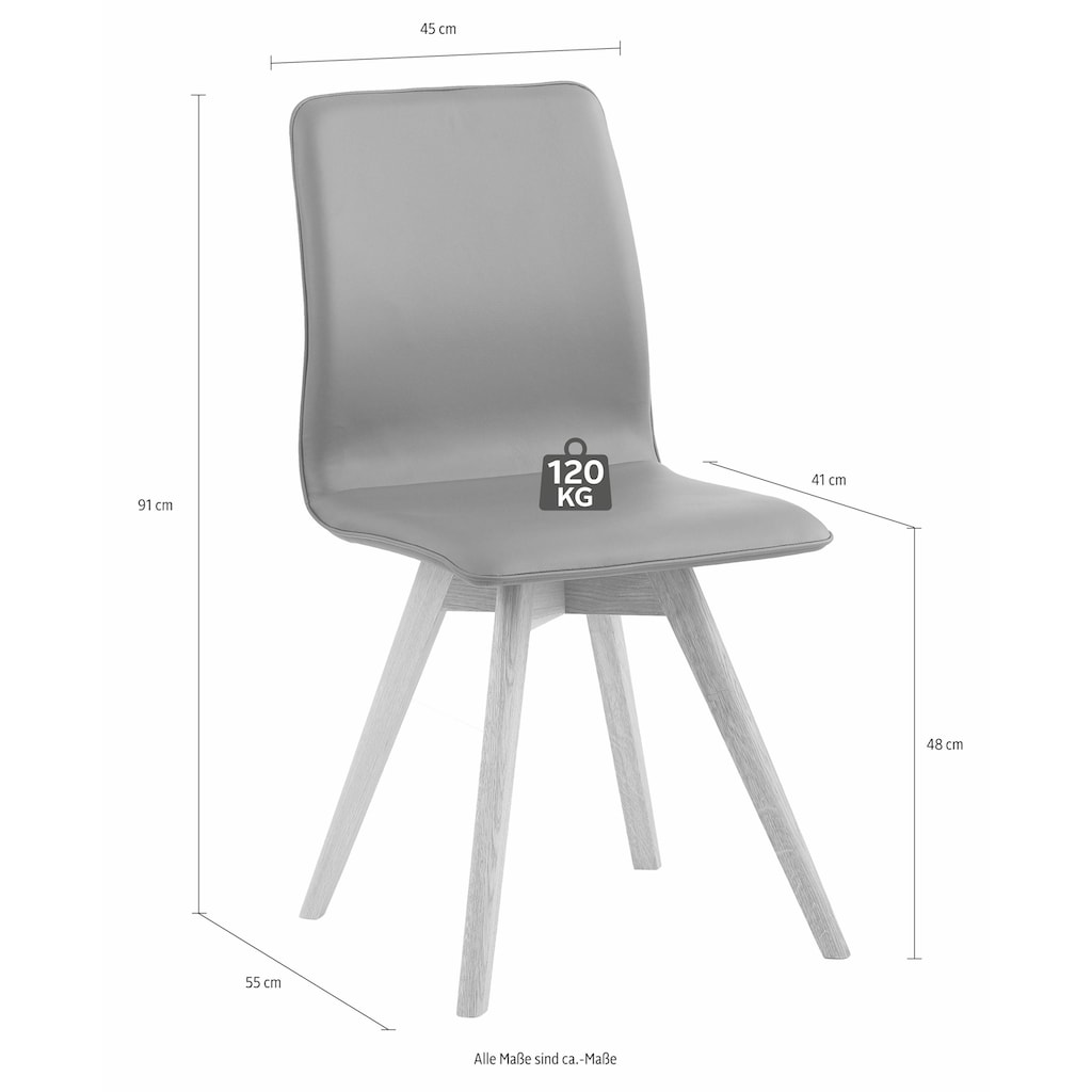 andas Esszimmerstuhl »Rania«, (Set), 2 St., Luxus-Microfaser