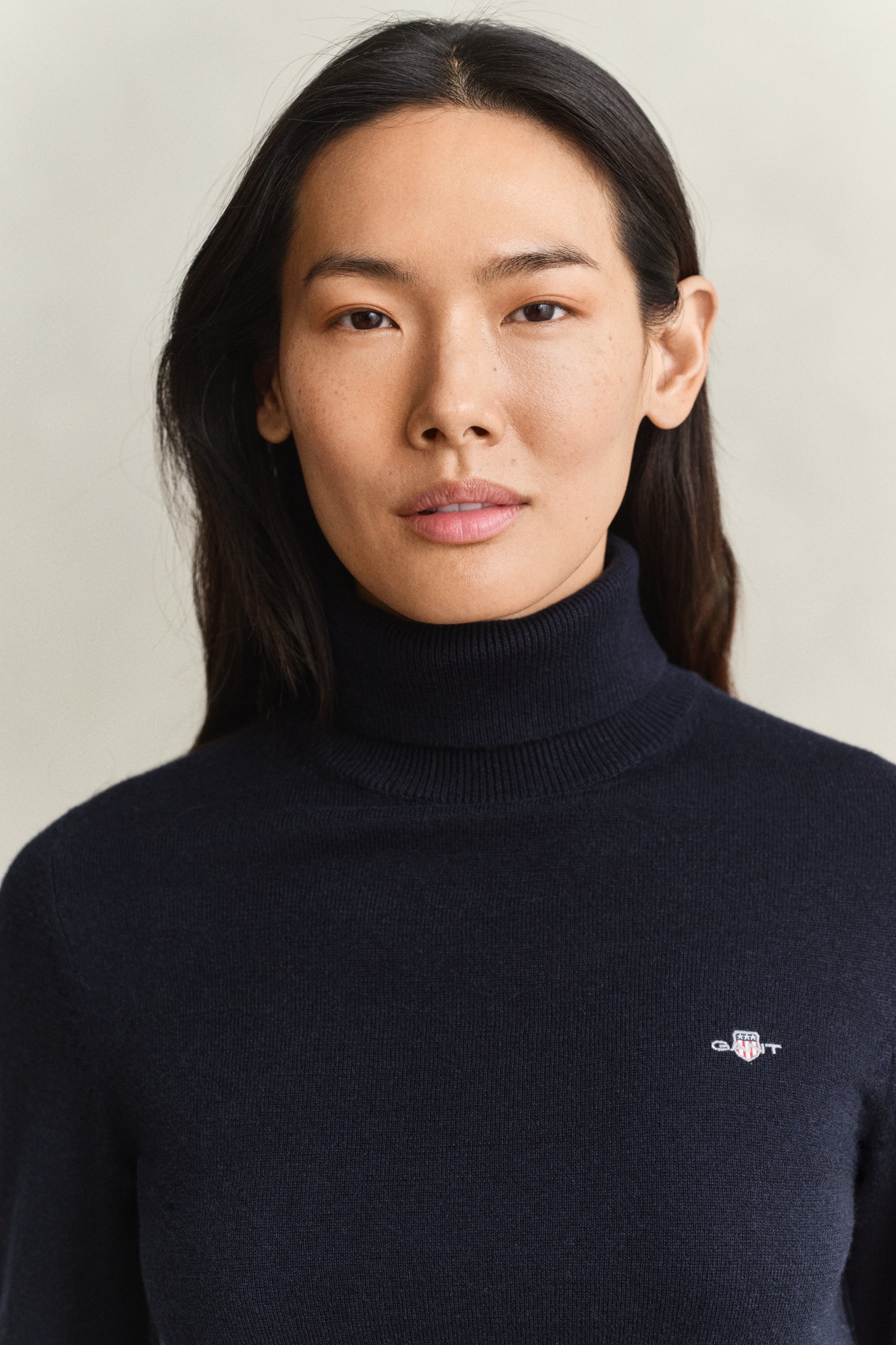 Gant Rollkragenpullover »WOOL COTTON TURTLENECK« normale Passform, unifarben
