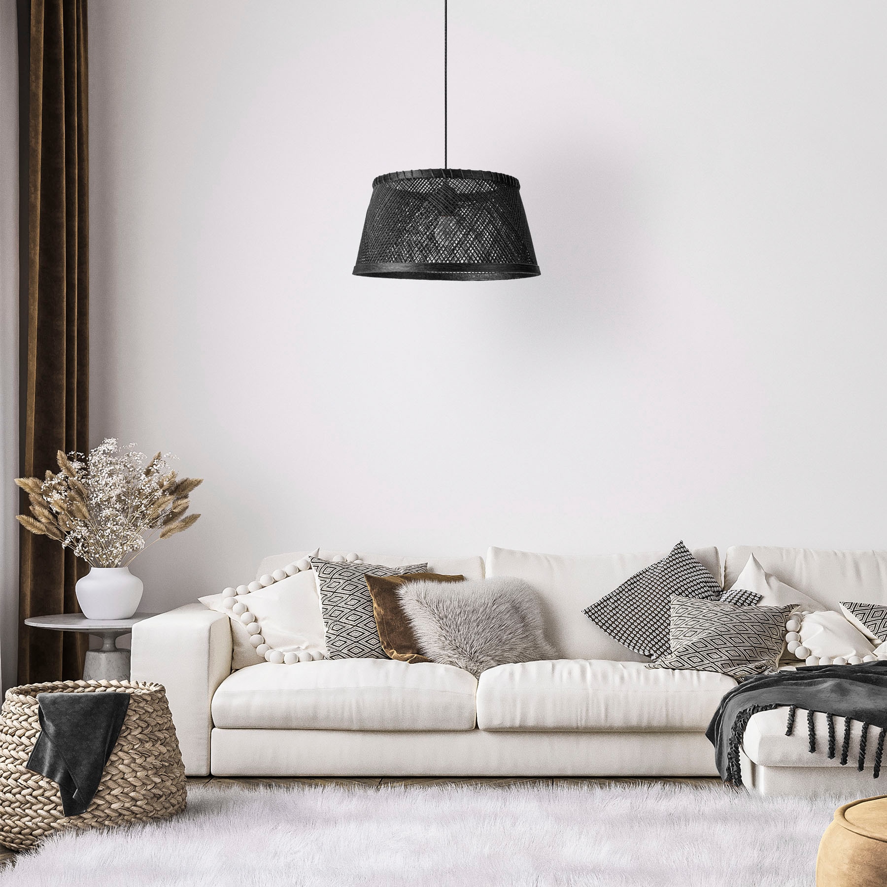 Paco Home Lampe E27 Korb kaufen online 3 Hängend Papier Esstisch »RAMA«, Pendelleuchte Garantie Jahren mit | Wohnzimmer Boho XXL