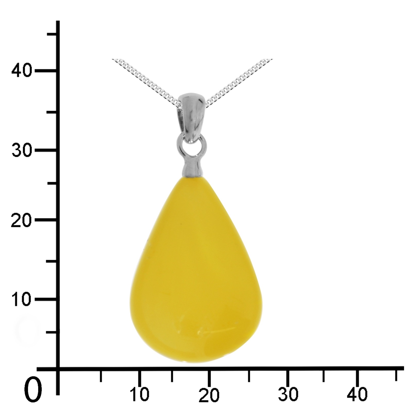 OSTSEE-SCHMUCK Kette mit Anhänger »- Tropfen ca. 26 mm lang - Silber 925/000 - Bernstein«
