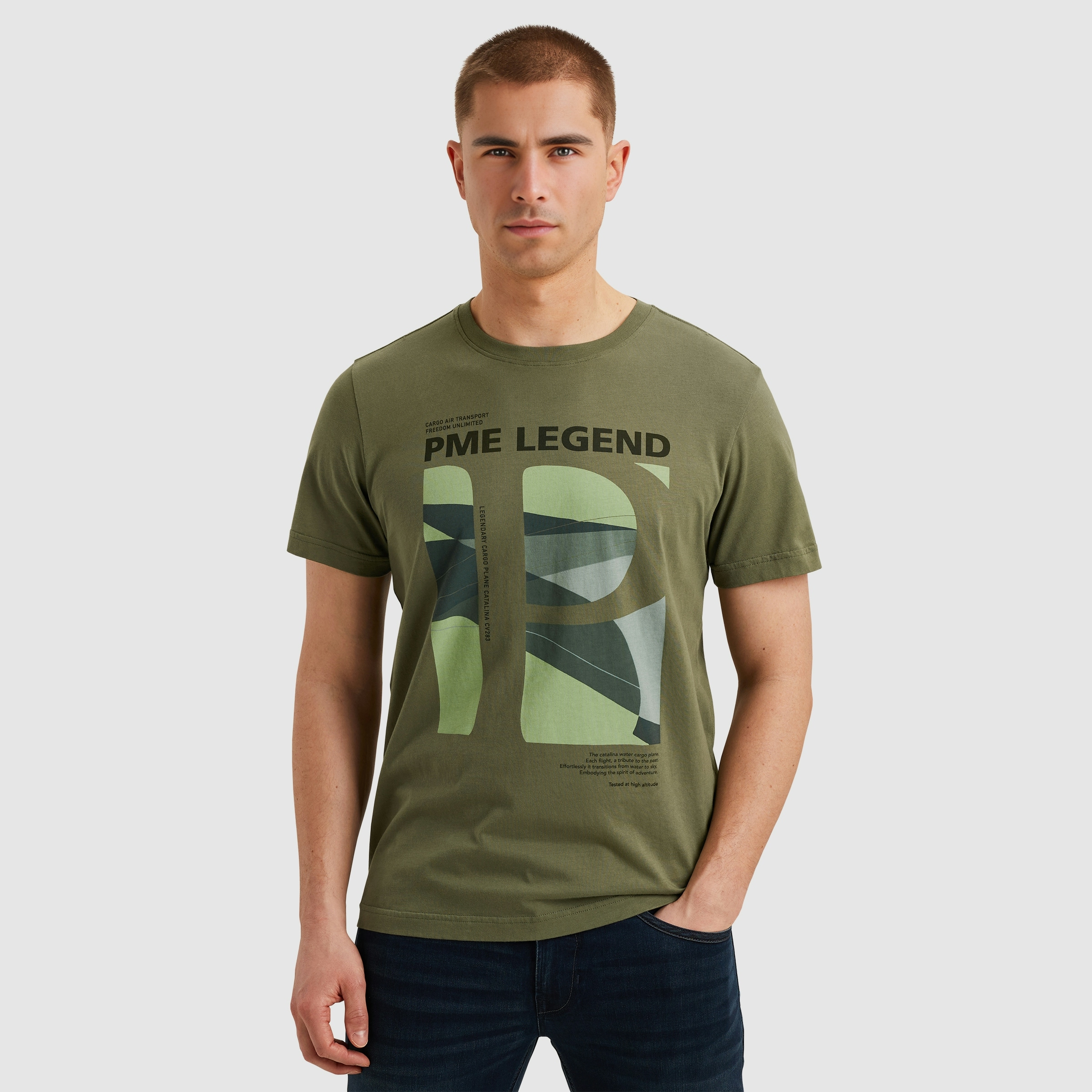 PME LEGEND T-Shirt »Short sleeve r-neck single jersey«, mit Logo Print