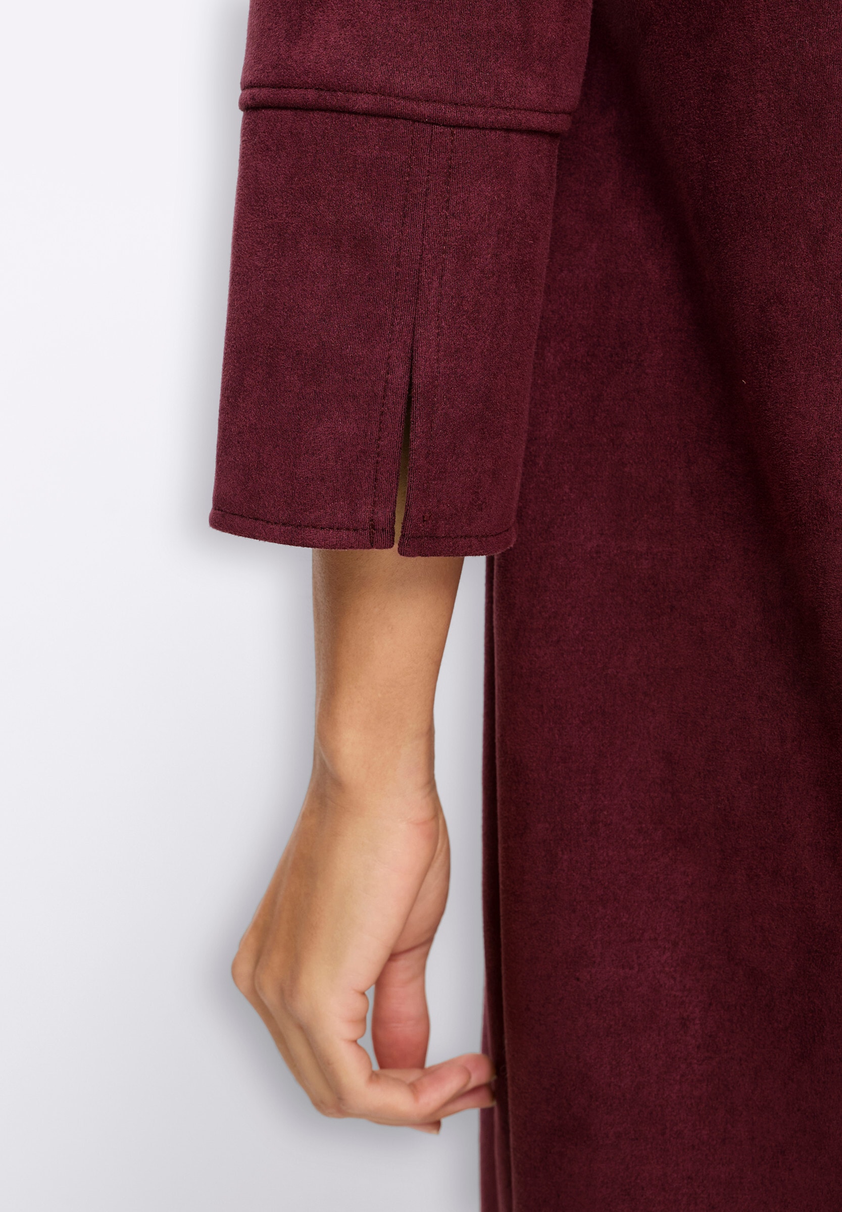 heine Hemdblusenkleid »Velourslederimitat-Kleid Lederimitatkleid mit Hemdkragen«