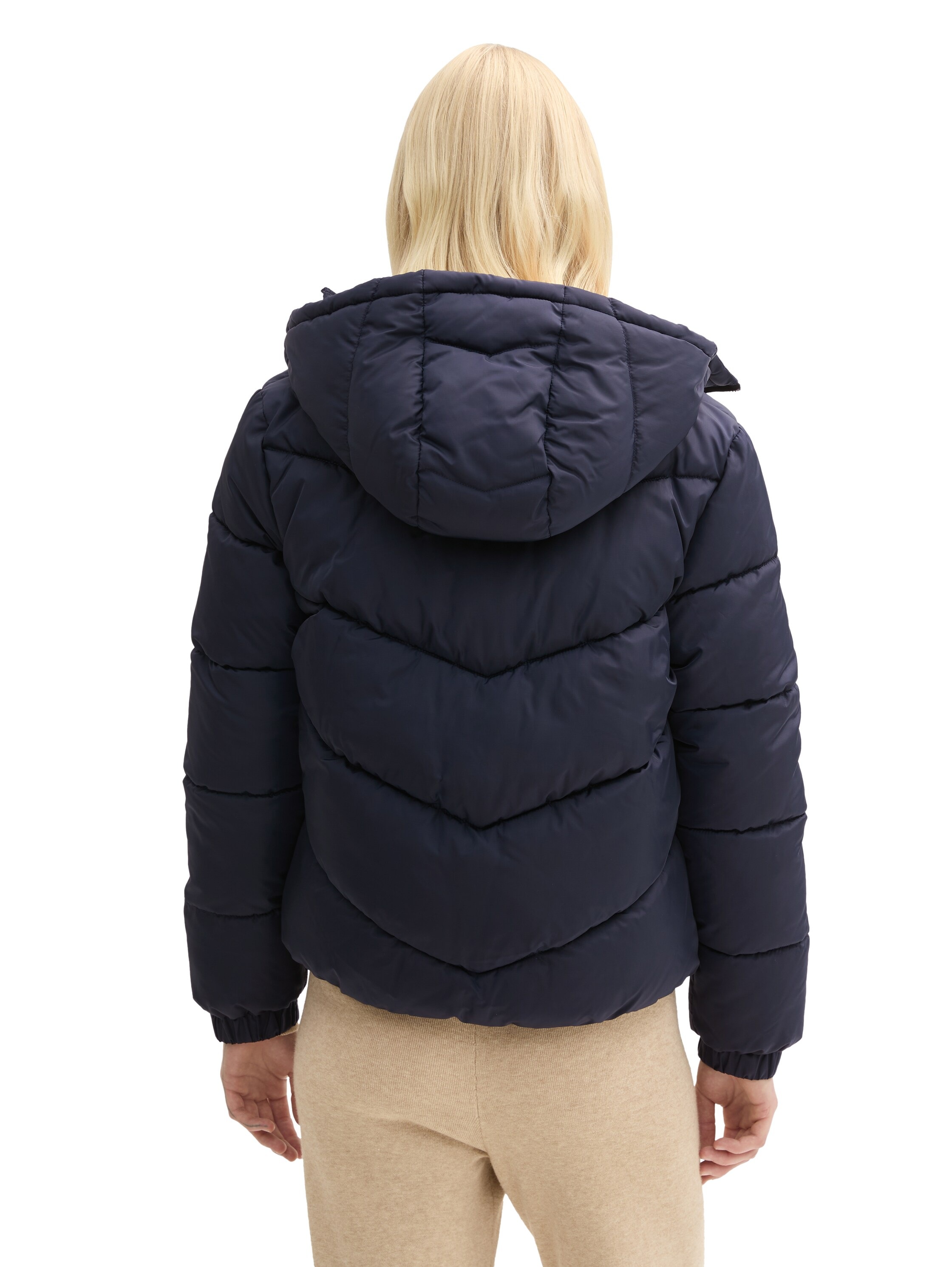 TOM TAILOR Denim Steppjacke, mit Kapuze, mit Kapuze