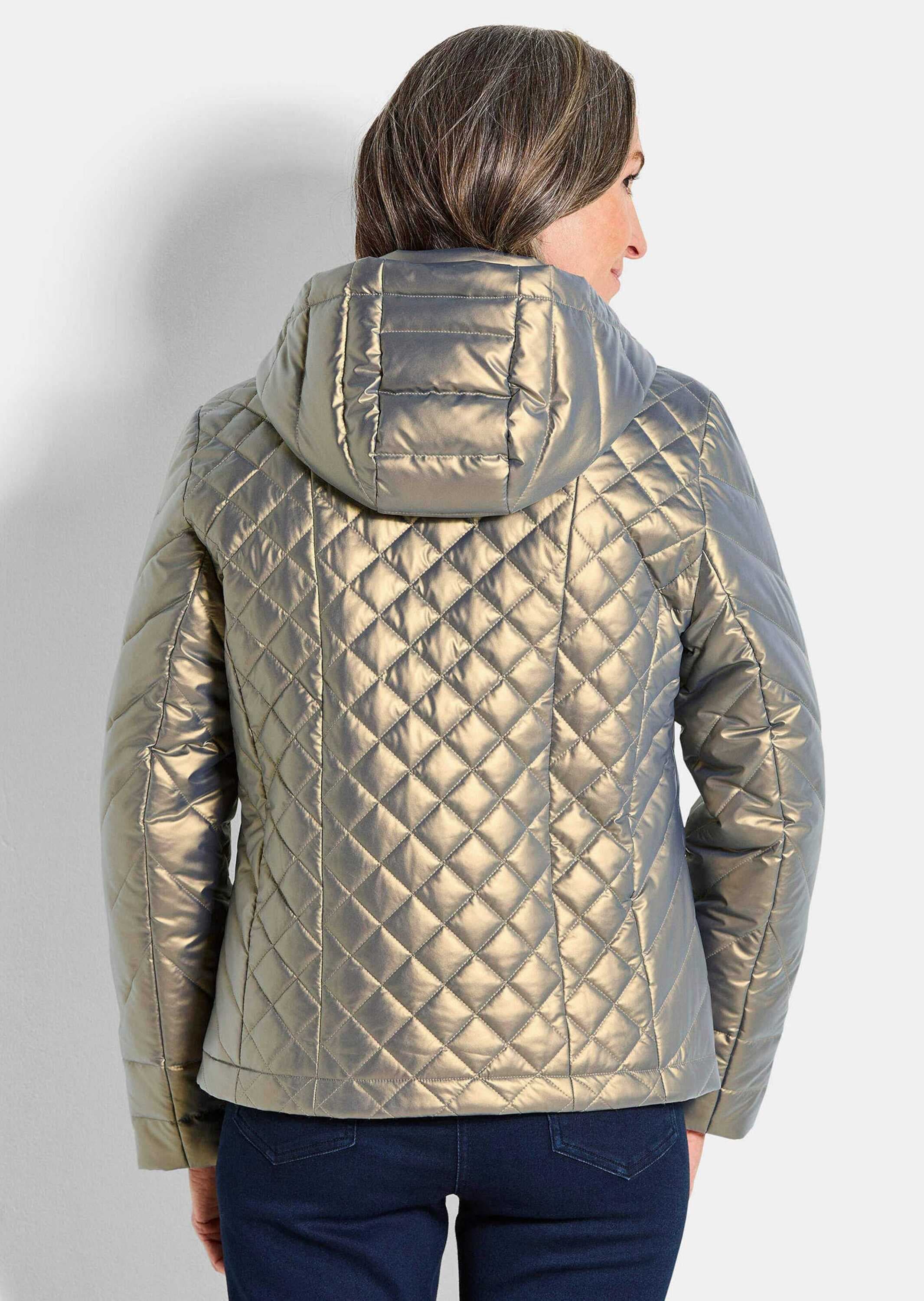 GOLDNER Steppjacke »Kurzgröße Steppjacke im Metallic-Look«