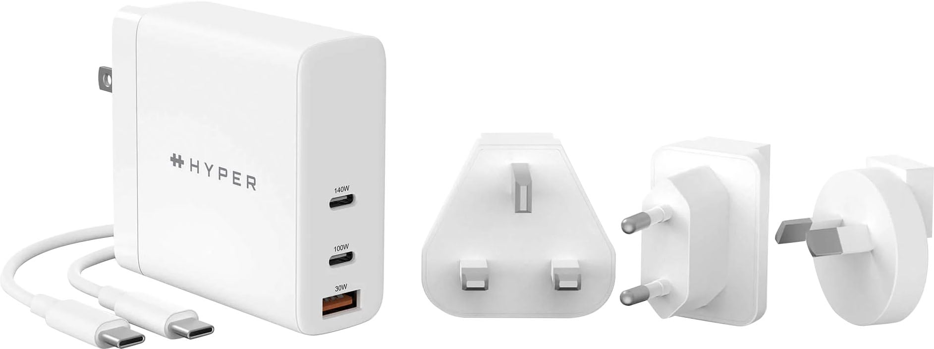 Hyper Ladestation »HyperJuice GaN 140W USB-C Charger - Global - Multi-port« 1 Stk. tlg.